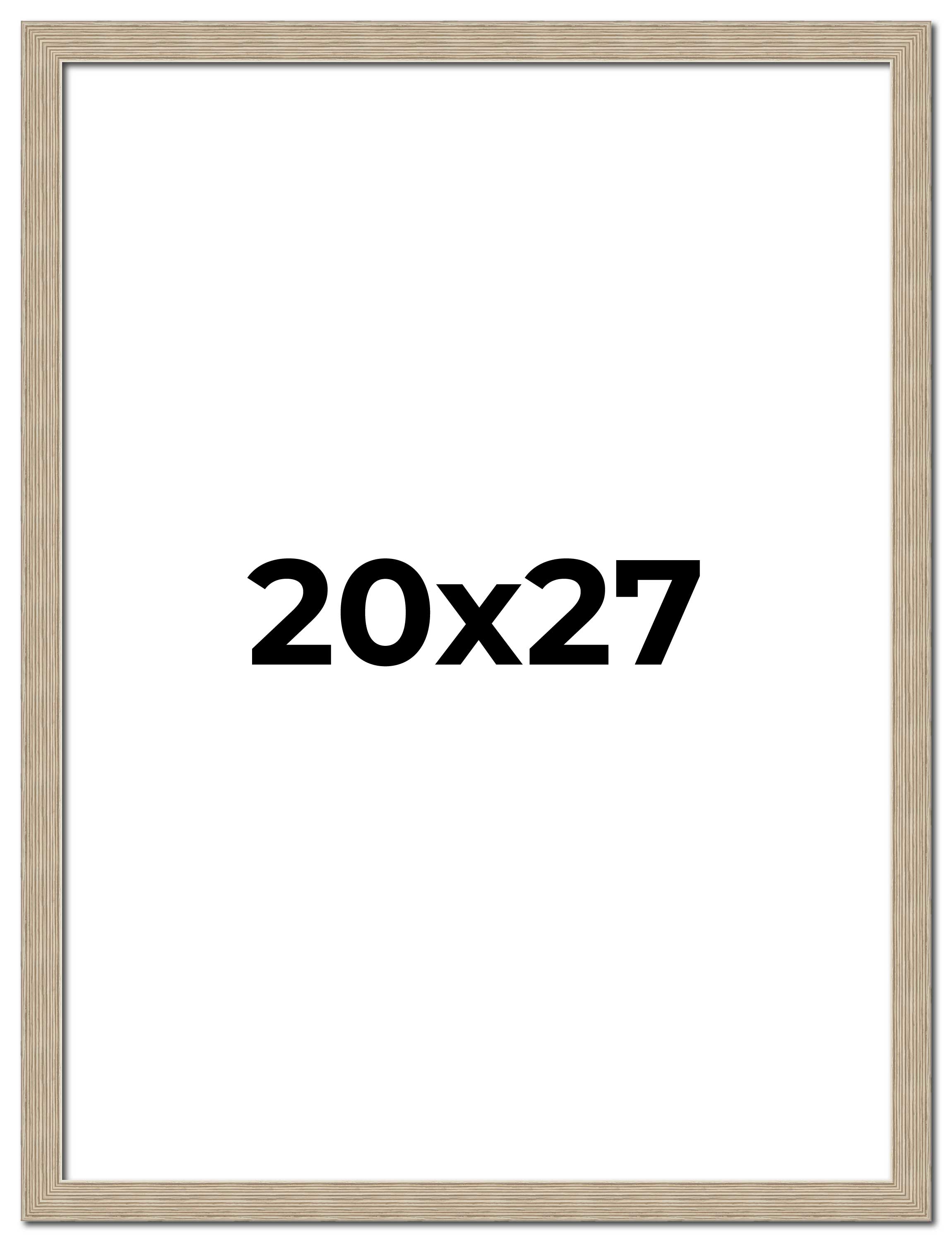 20x27 Frame Grey Solid Wood Picture Frame Width 1 Inches | Interior Frame Depth main product image