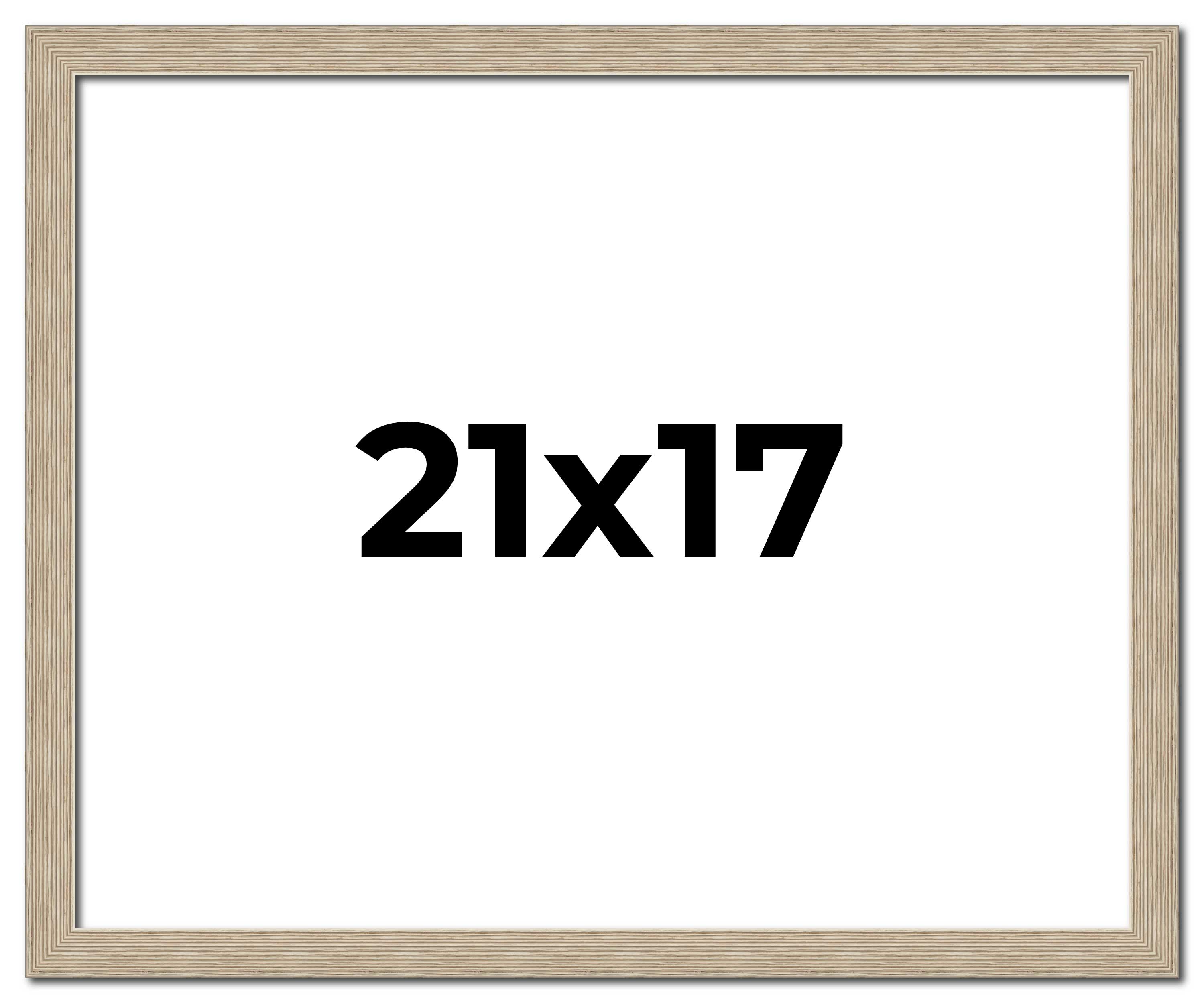 21x17 Frame Grey Solid Wood Picture Frame Width 1 Inches | Interior Frame Depth main product image