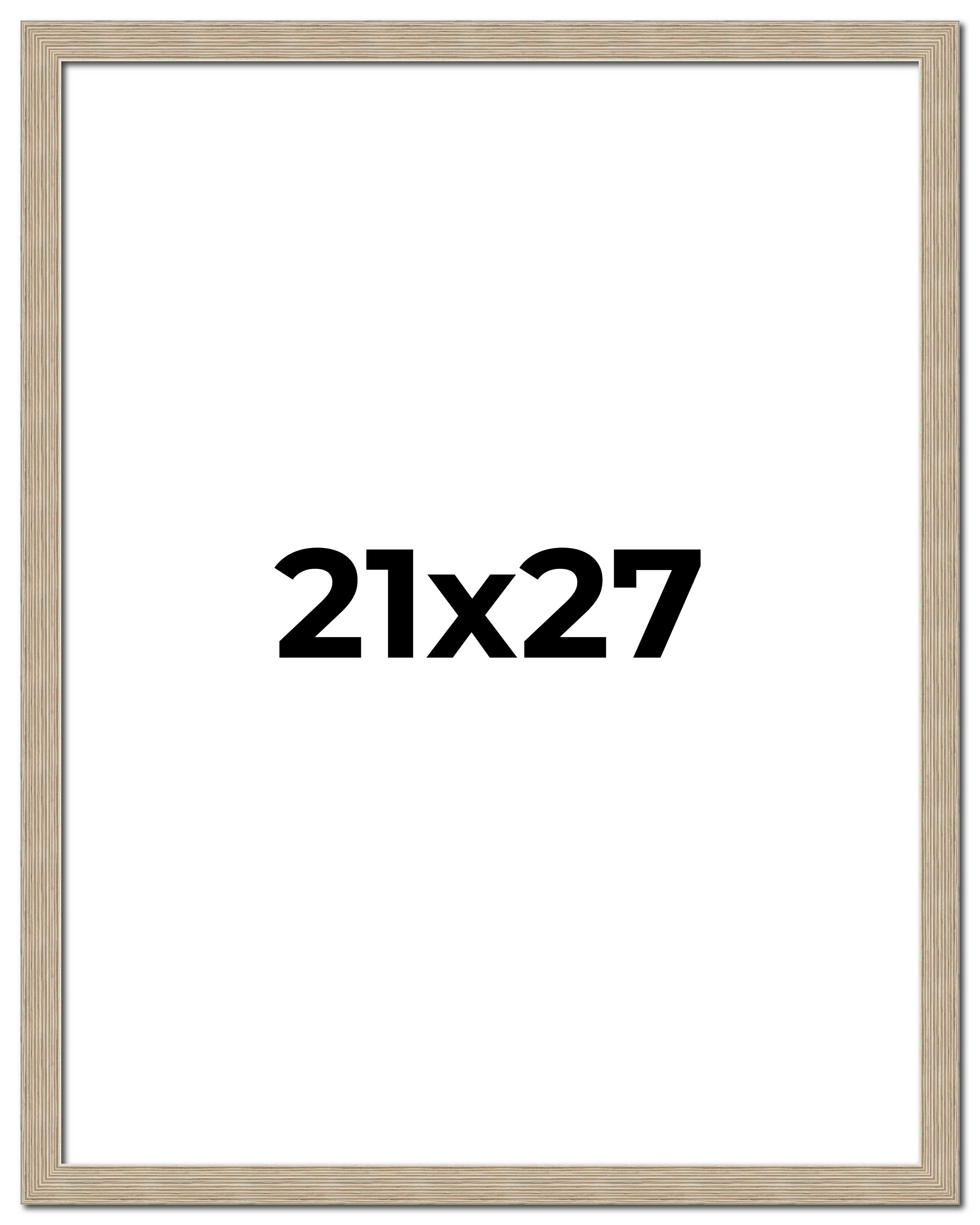 21x27 Frame Grey Solid Wood Picture Frame Width 1 Inches | Interior Frame Depth main product image