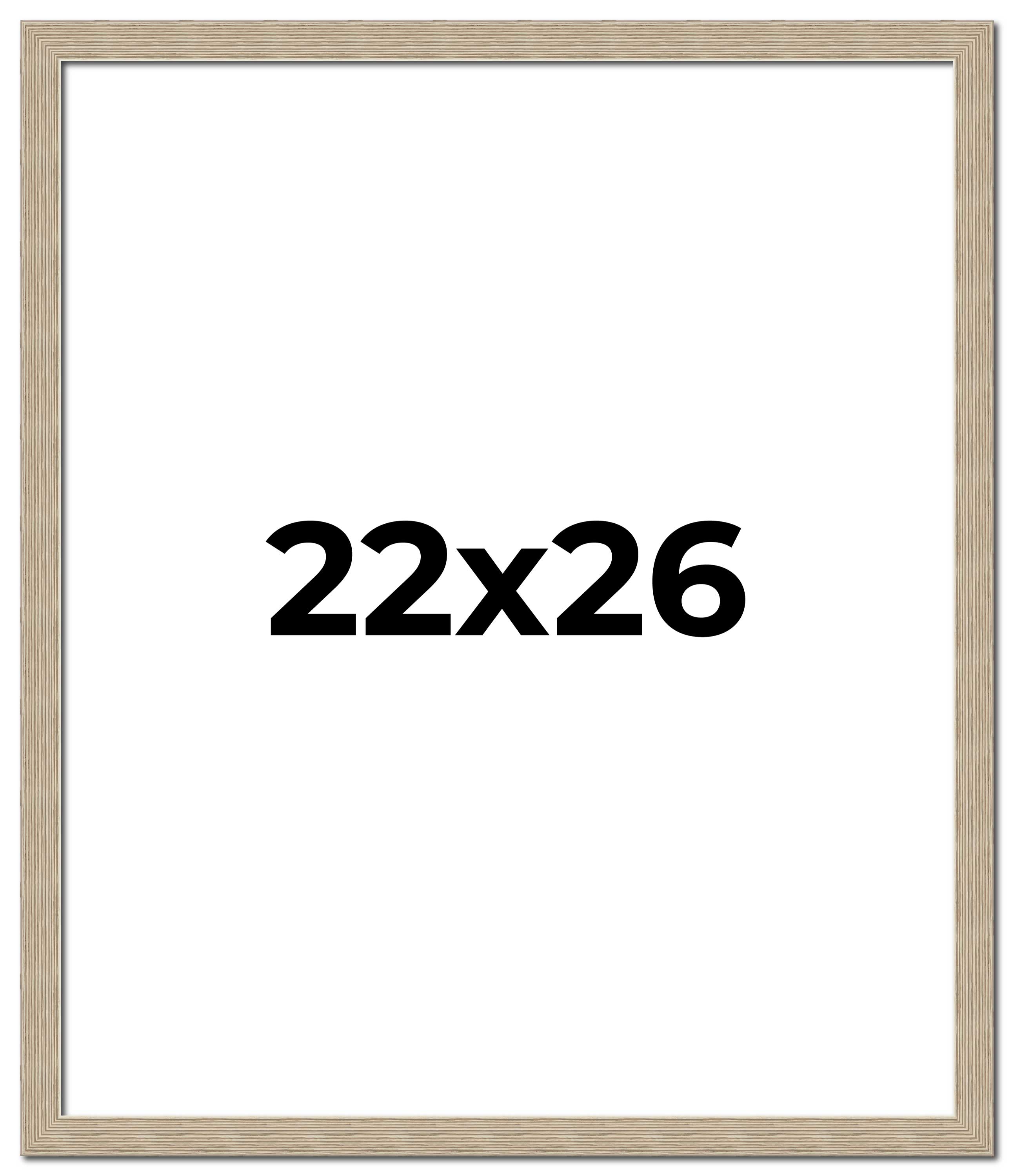 22x26 Frame Grey Solid Wood Picture Frame Width 1 Inches | Interior Frame Depth main product image