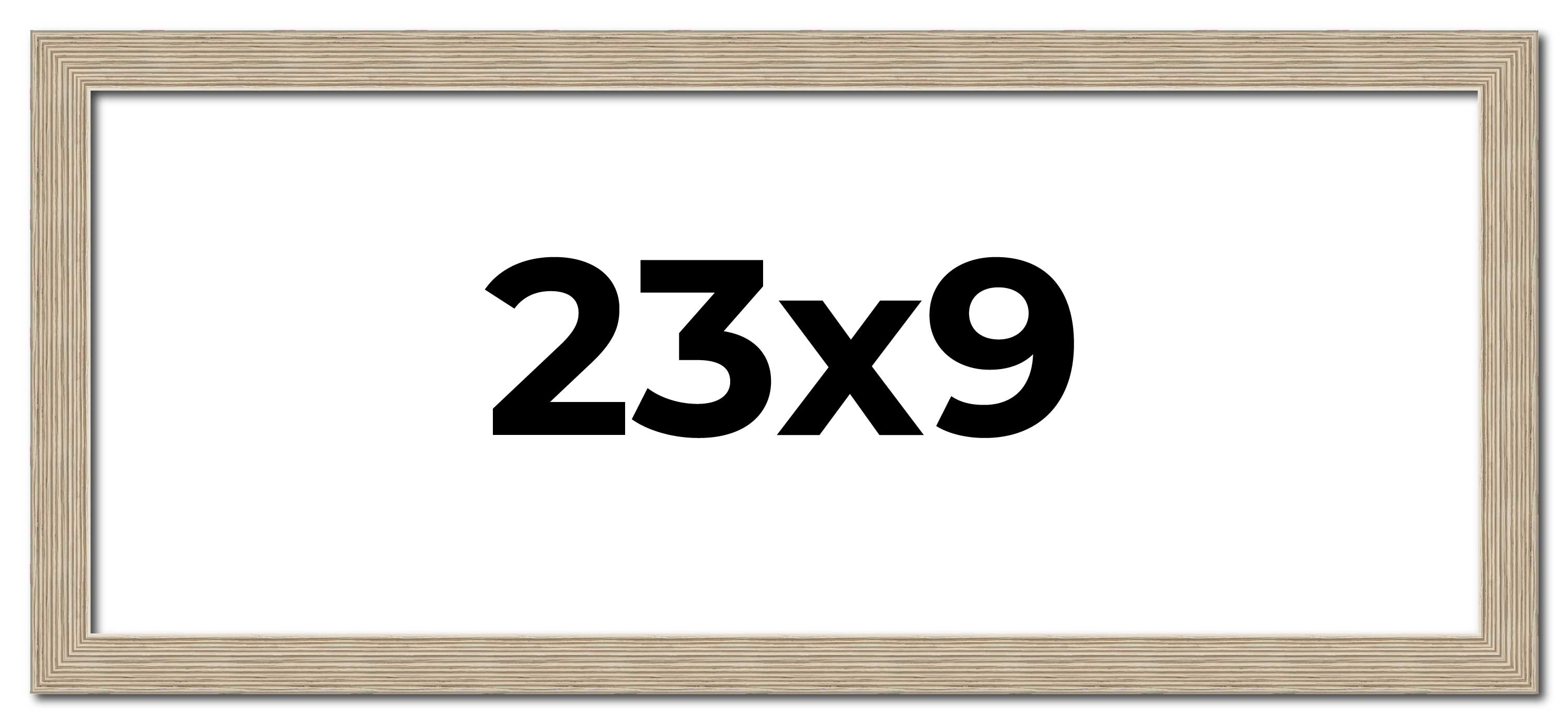 23x9 Frame Grey Solid Wood Picture Frame Width 1 Inches | Interior Frame Depth 0 main product image