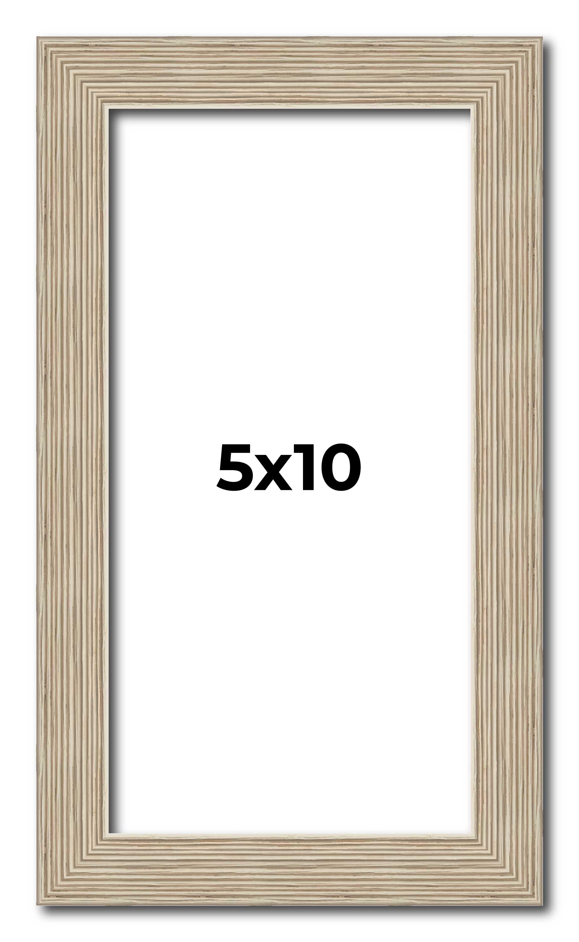 5×10 IN Frame Grey Solid Wood Picture Frame Width 1 Inches | Interior Frame Dept