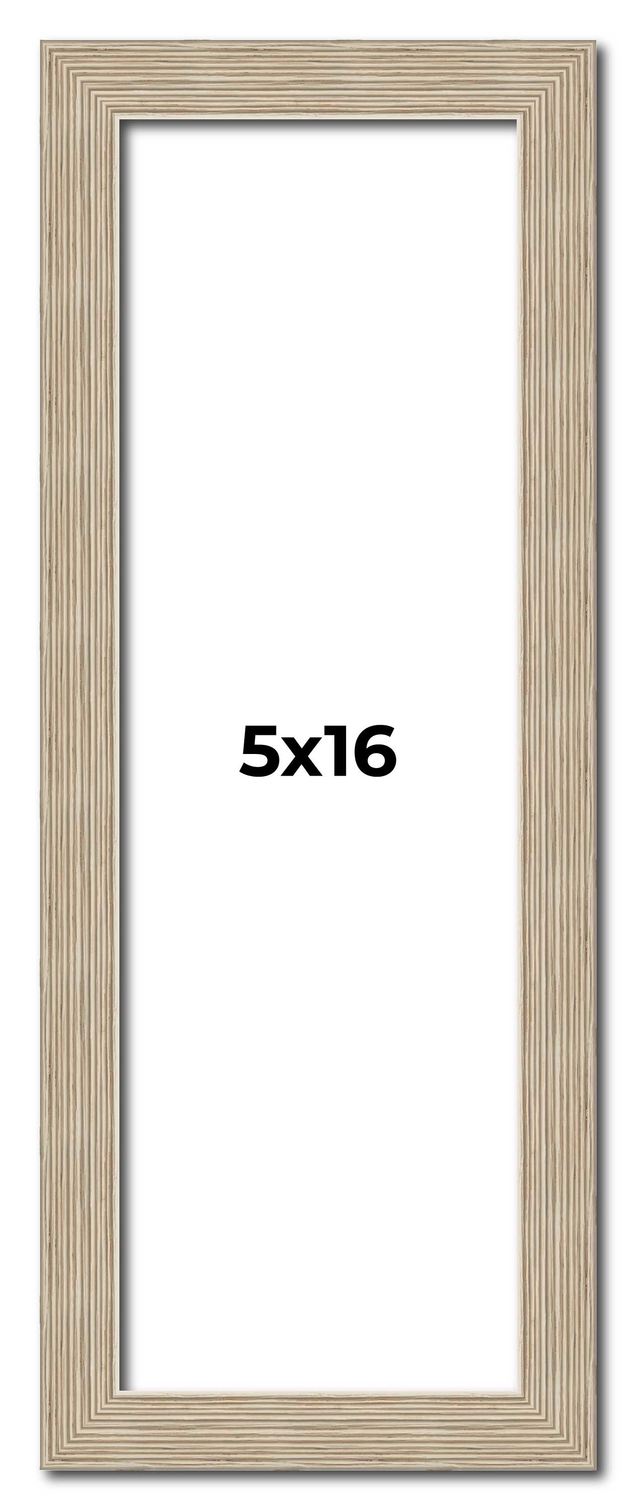 5x16 IN Frame Grey Solid Wood Picture Frame Width 1 Inches | Interior Frame Dept main product image