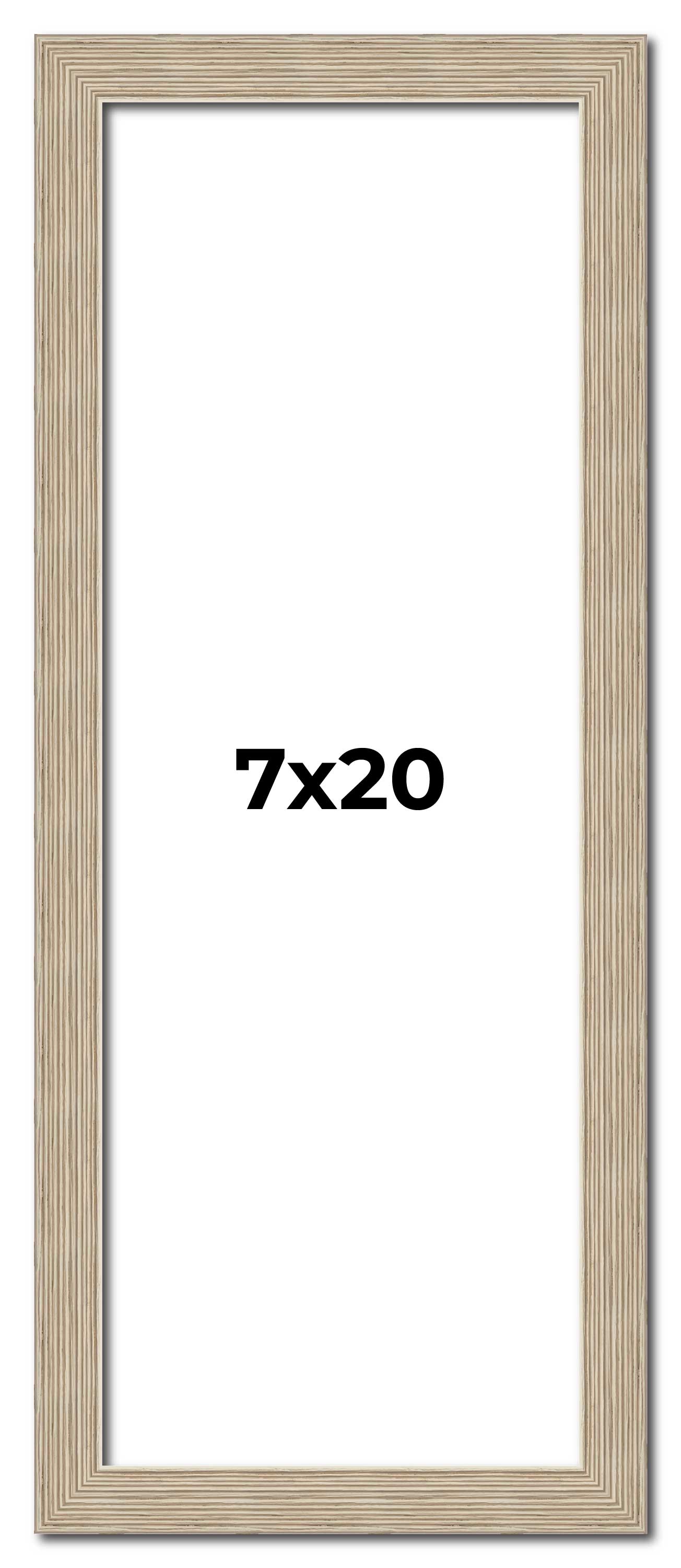 7x20 Frame Grey Solid Wood Picture Frame Width 1 Inches | Interior Frame Depth 0 main product image