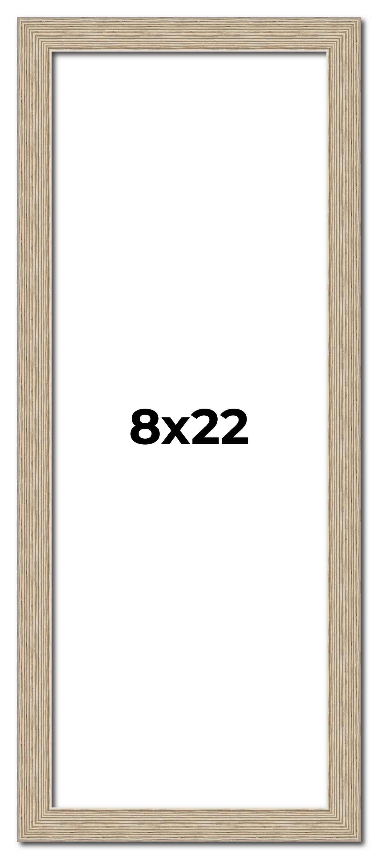 8x22 Frame Grey Solid Wood Picture Frame Width 1 Inches | Interior Frame Depth 0 main product image