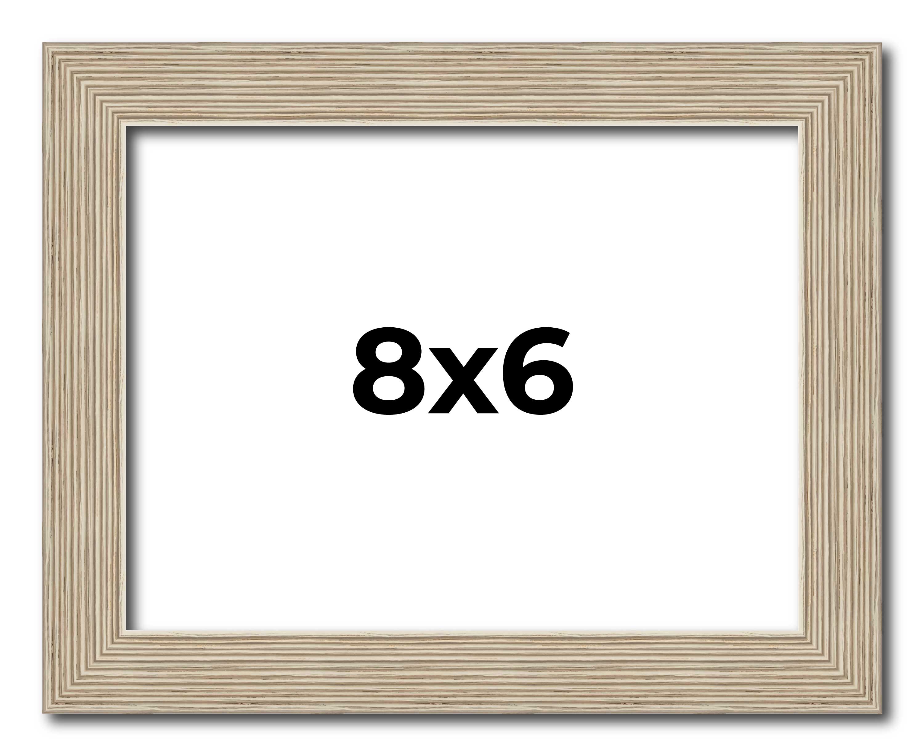 8x6 Frame Grey Solid Wood Picture Frame Width 1 Inches | Interior Frame Depth 0. main product image