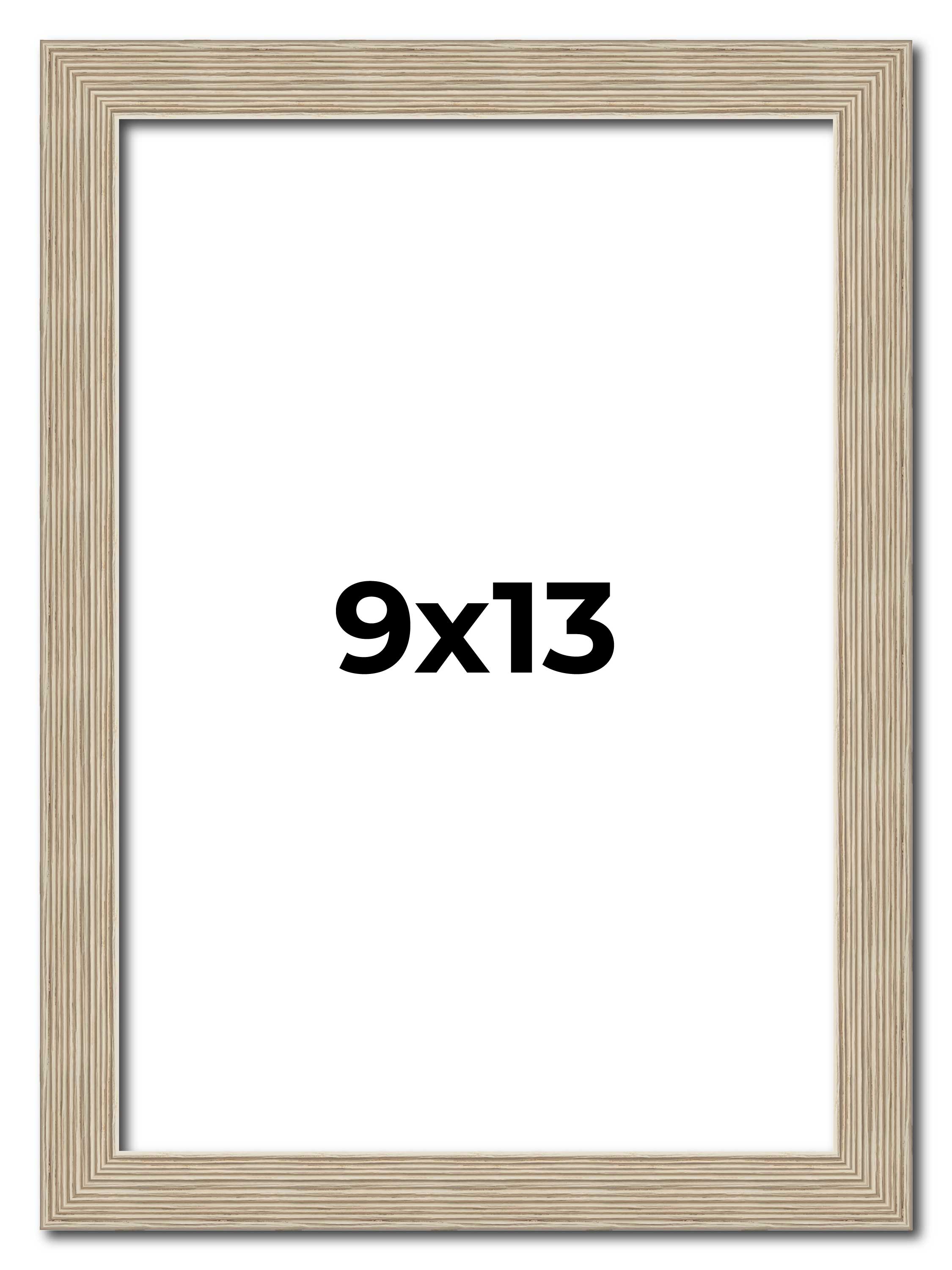 9x13 Frame Grey Solid Wood Picture Frame Width 1 Inches | Interior Frame Depth 0 main product image