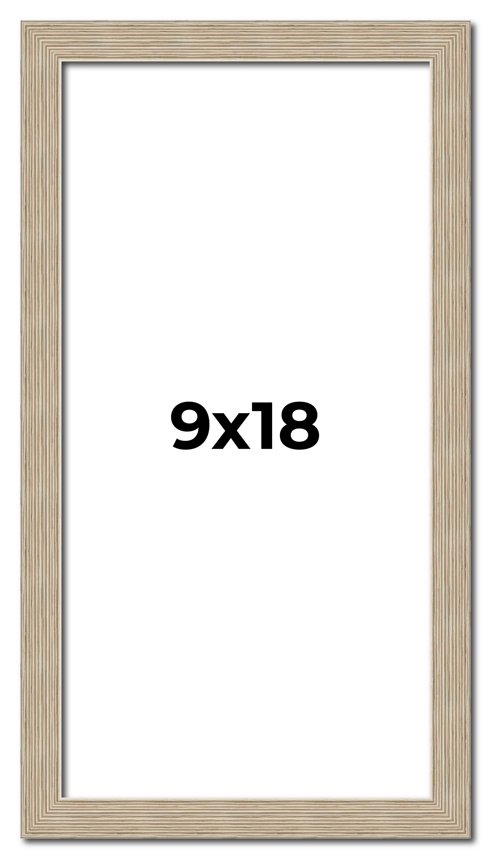 9x18 Frame Grey Solid Wood Picture Frame Width 1 Inches | Interior Frame Depth 0 main product image