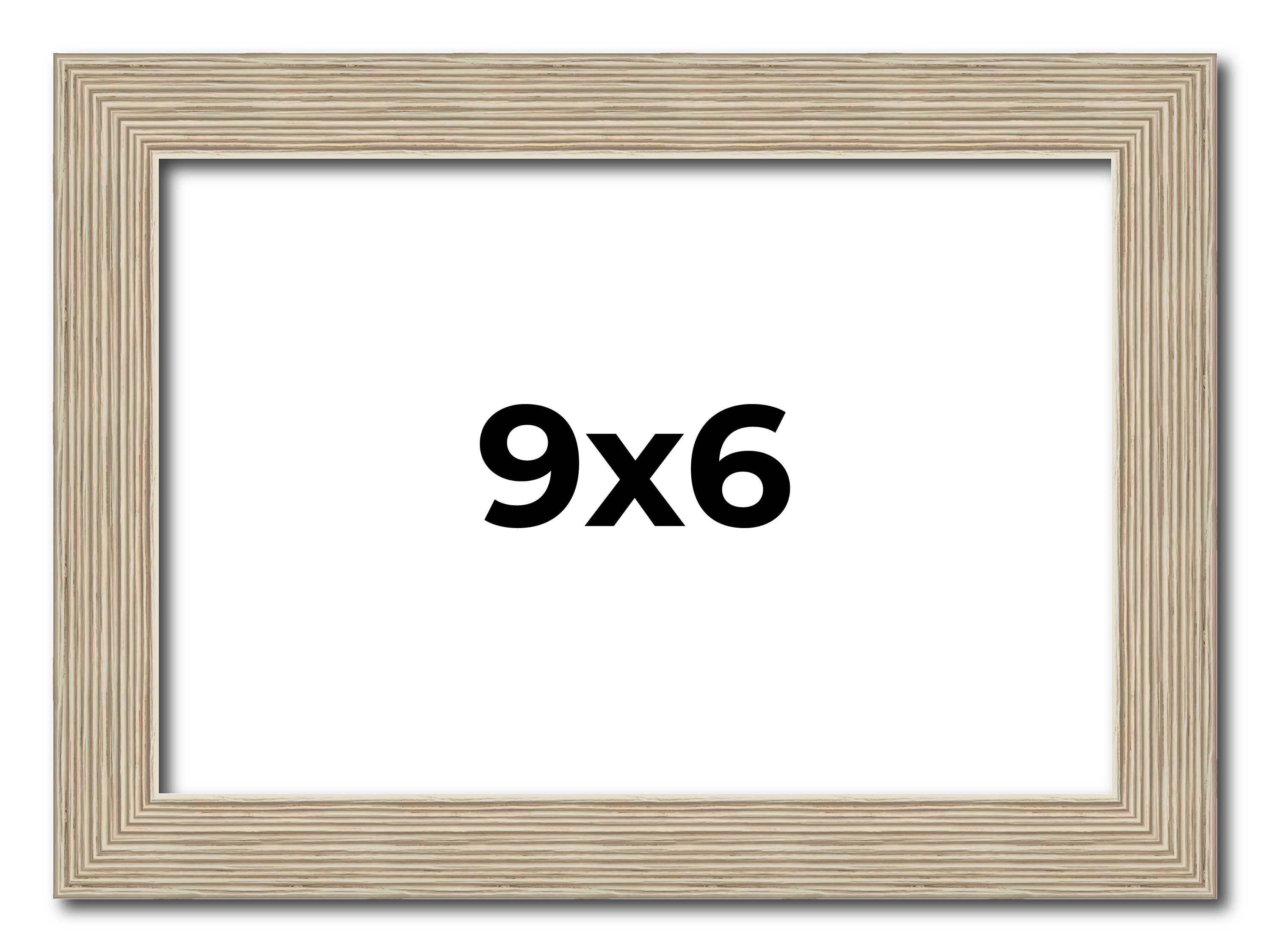 9×6 Frame Grey Solid Wood Picture Frame Width 1 Inches | Interior Frame Depth 0.