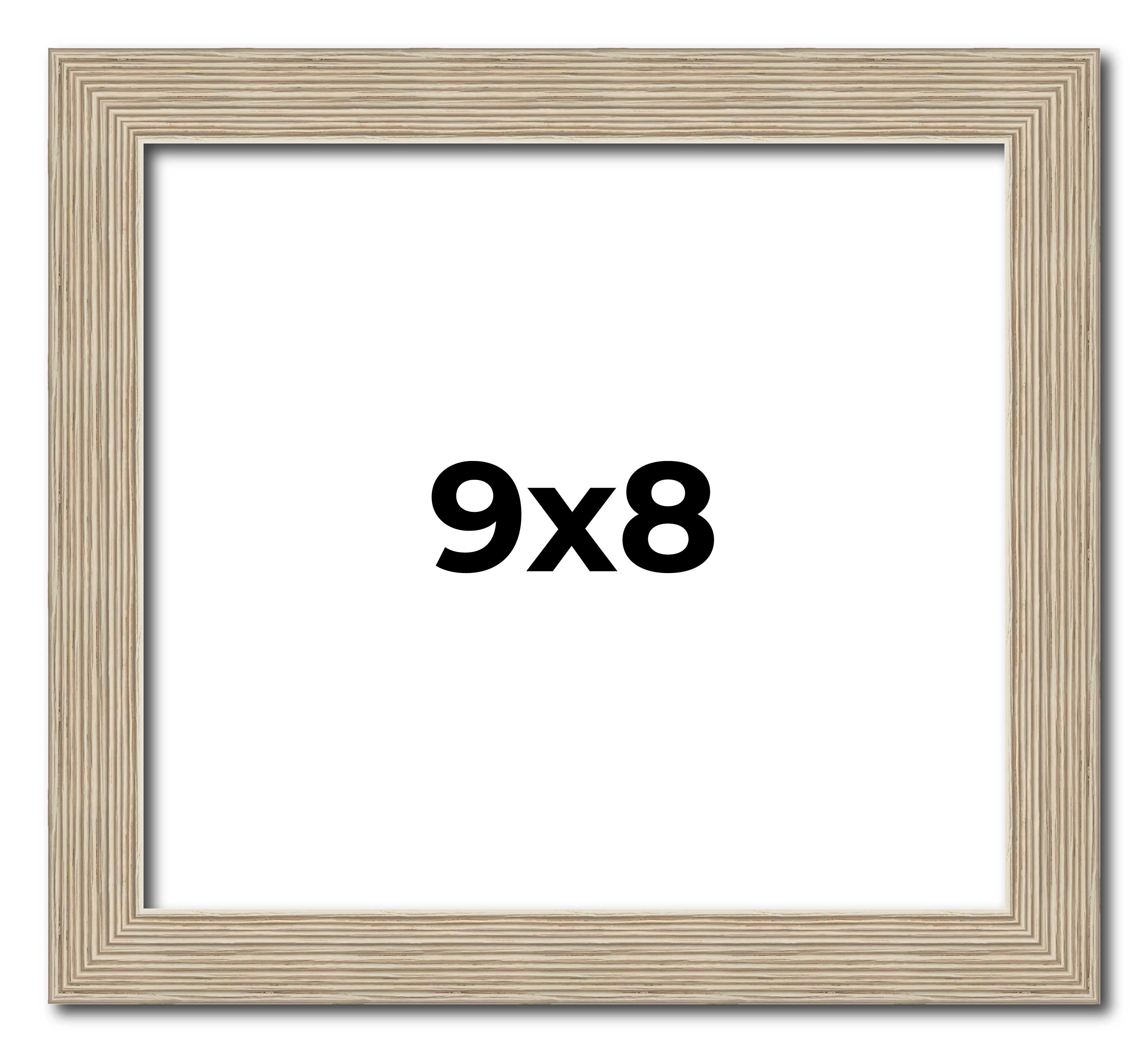 9x8 Frame Grey Solid Wood Picture Frame Width 1 Inches | Interior Frame Depth 0. main product image