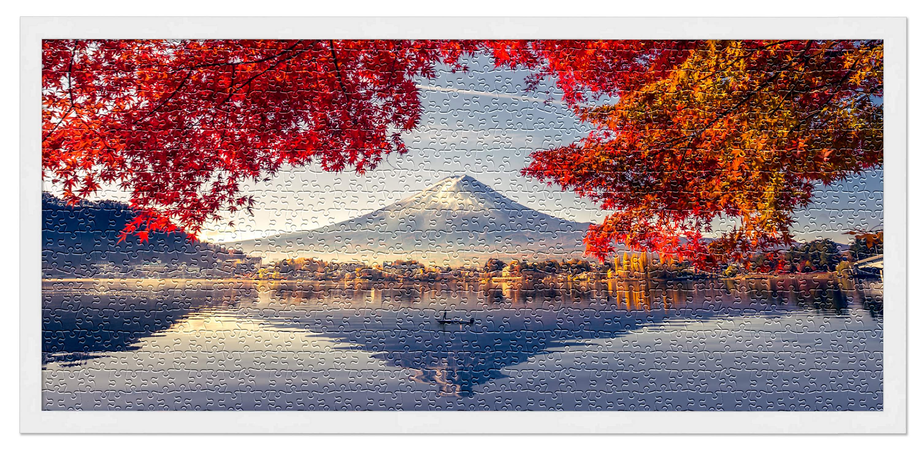White Wood Puzzle Frame Kit – Glue Sheets, UV Acrylic – Available in 20 Sizes