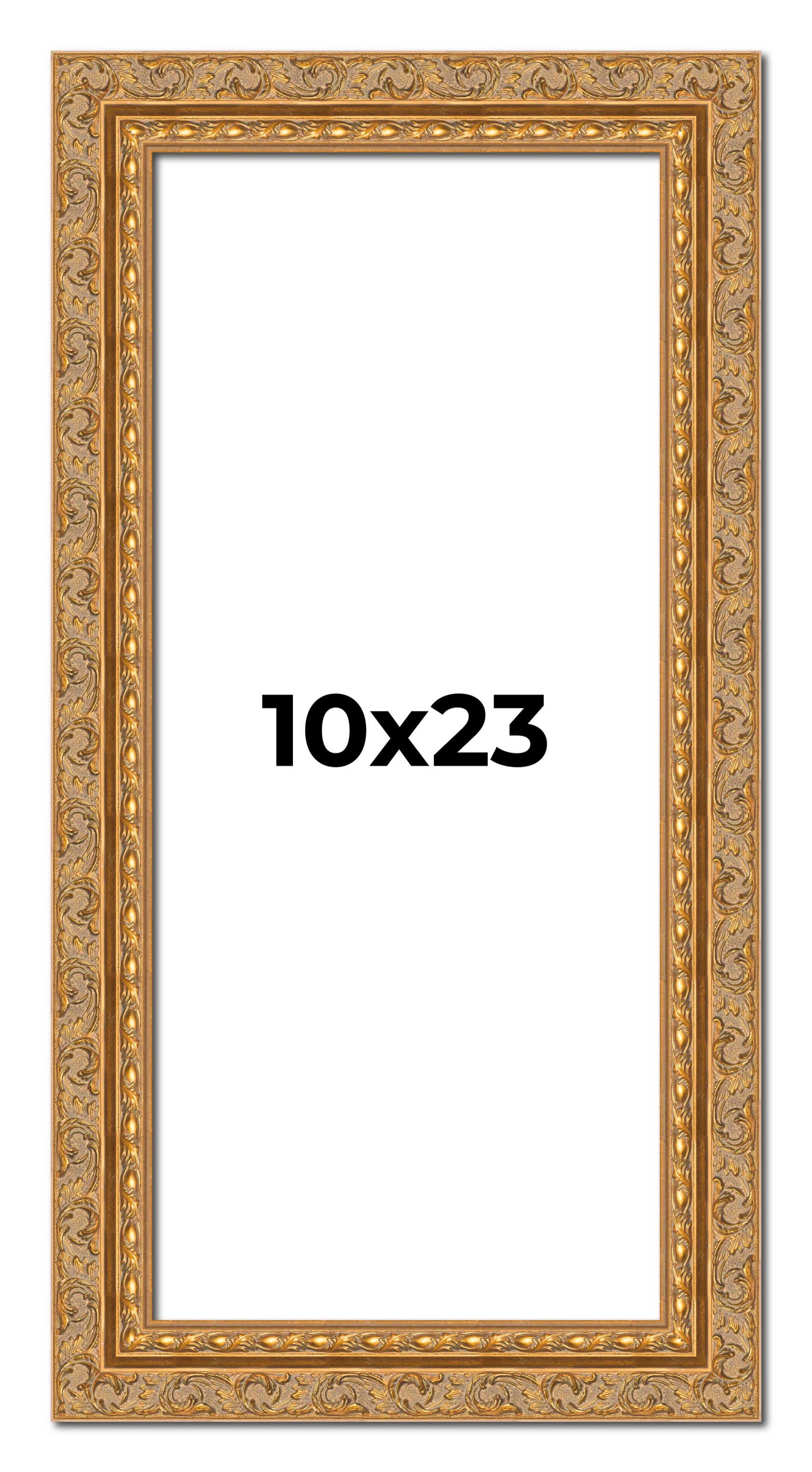 10x23 Frame Gold Ornate Solid Wood Picture Frame | 2 Inch Moulding Width | Firma main product image