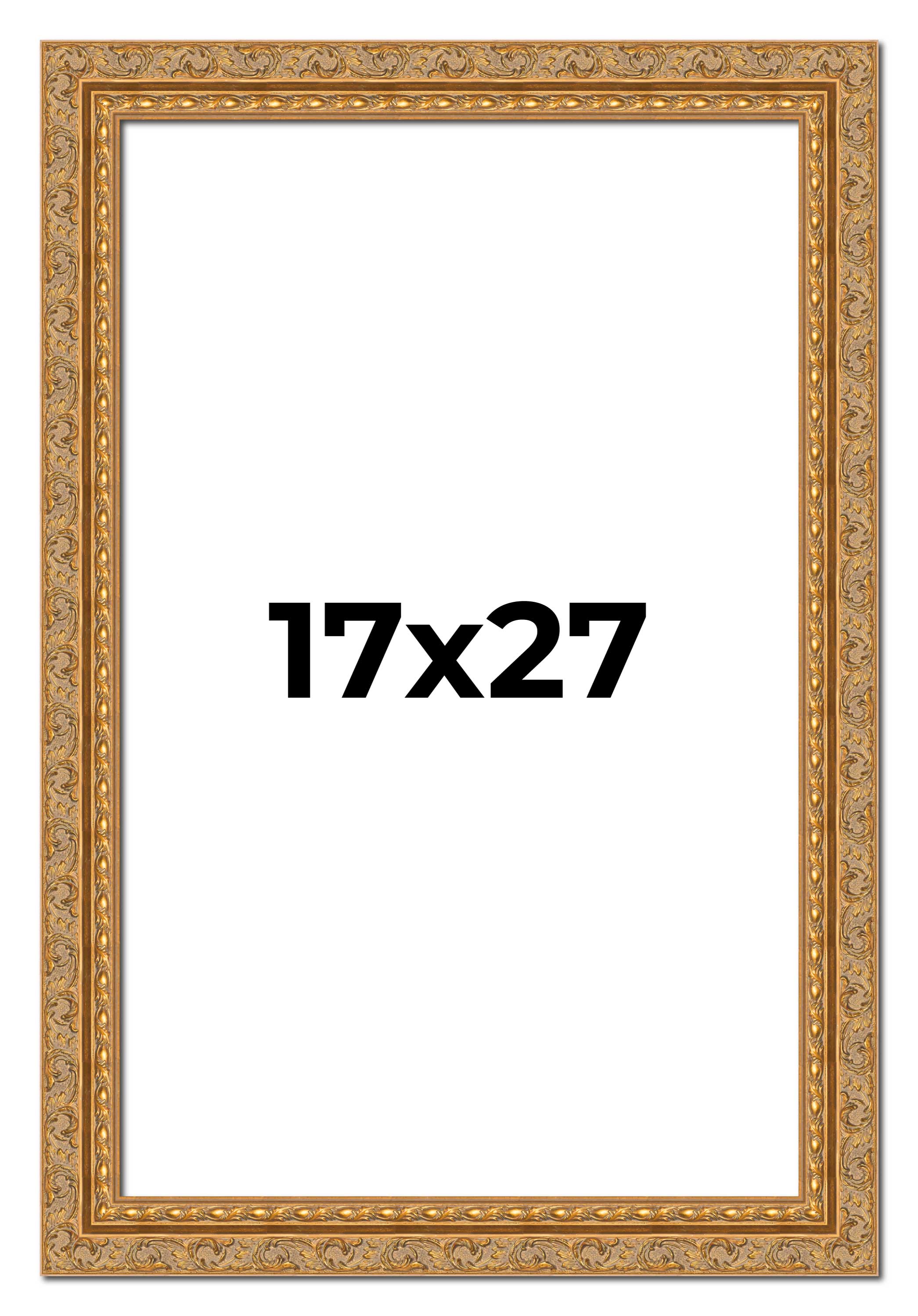 17x27 Frame Gold Ornate Solid Wood Picture Frame | 2 Inch Moulding Width | Firma main product image