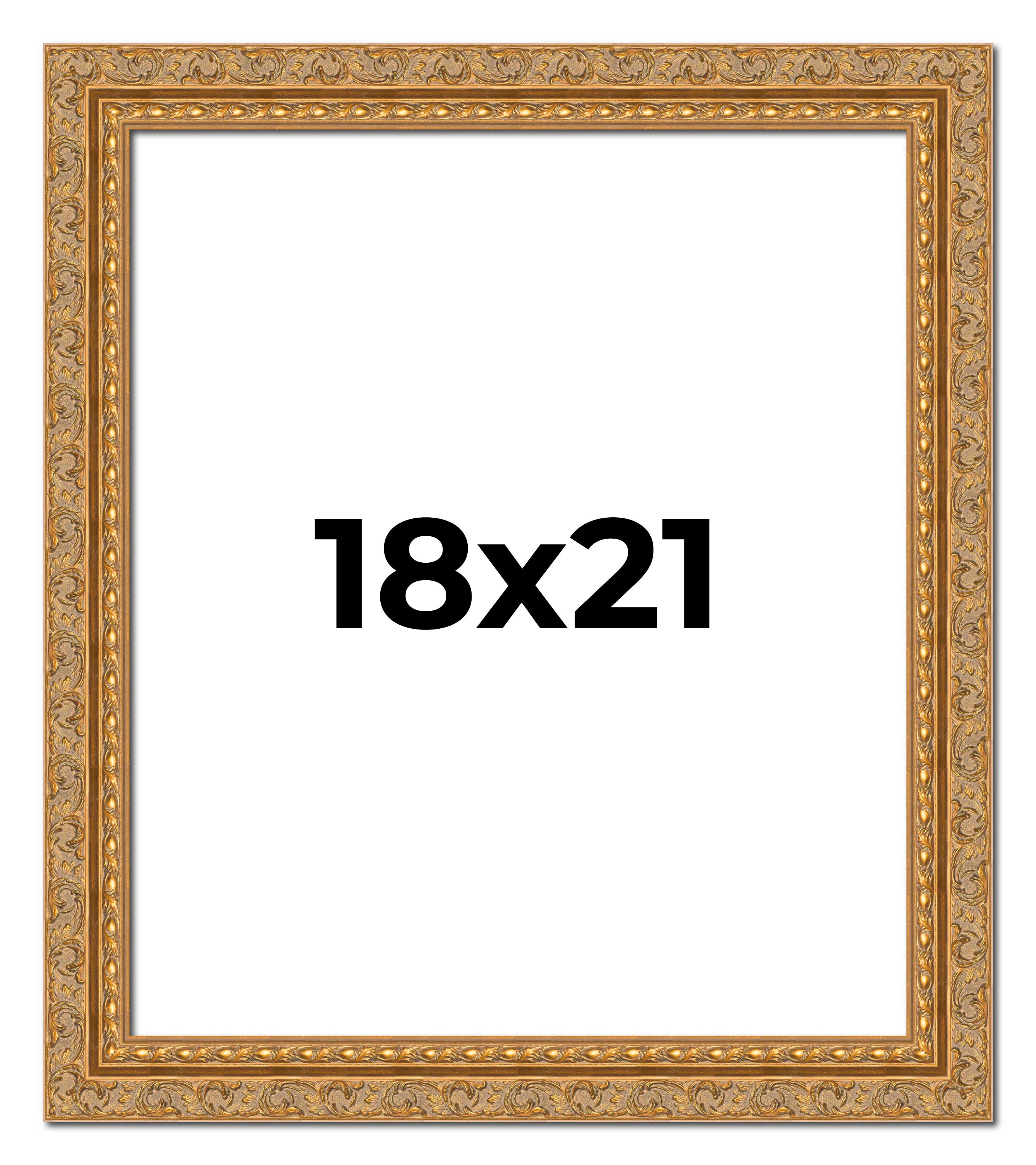 18x21 Frame Gold Ornate Solid Wood Picture Frame | 2 Inch Moulding Width | Firma main product image