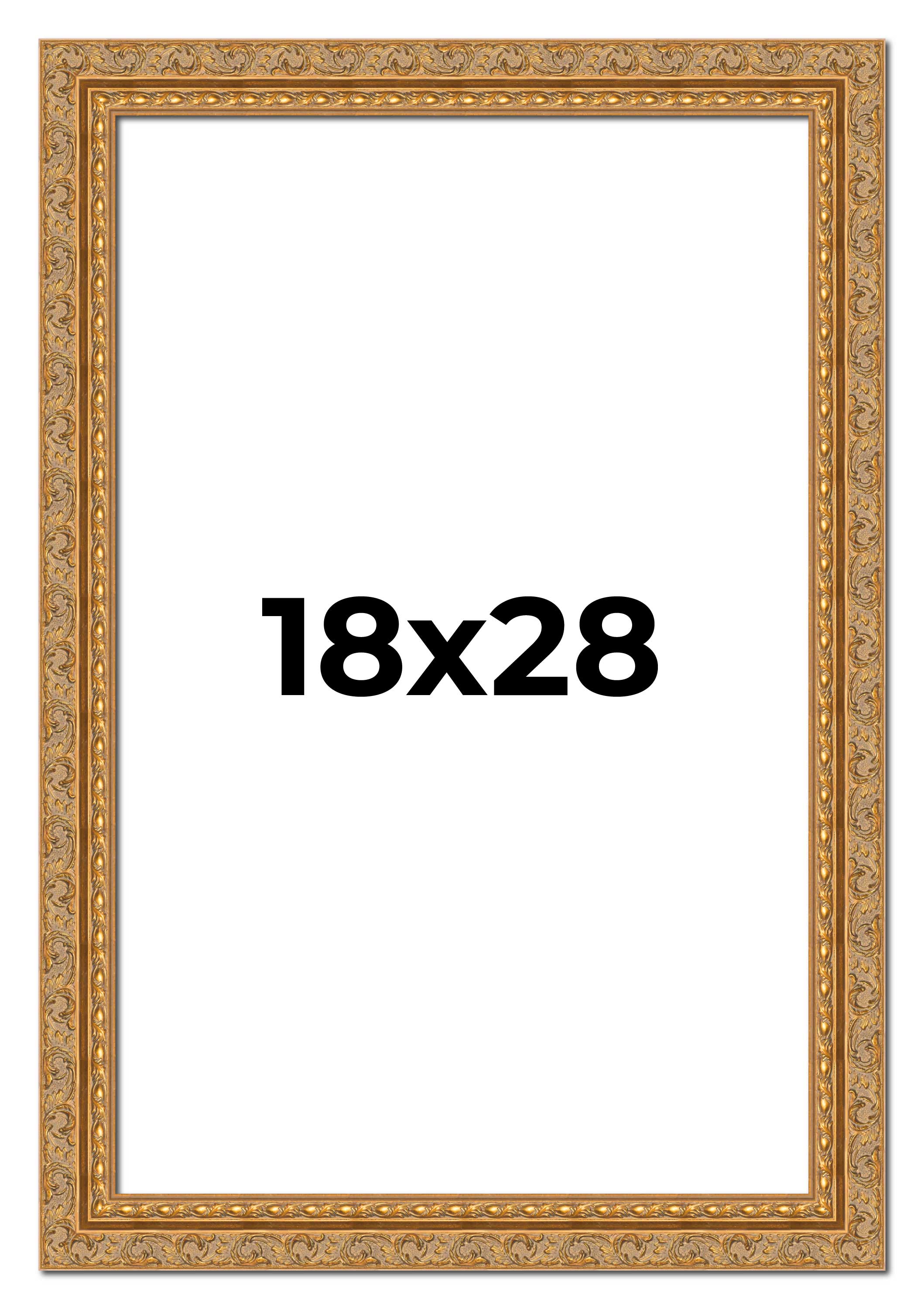 18x28 Frame Gold Ornate Solid Wood Picture Frame | 2 Inch Moulding Width | Firma main product image