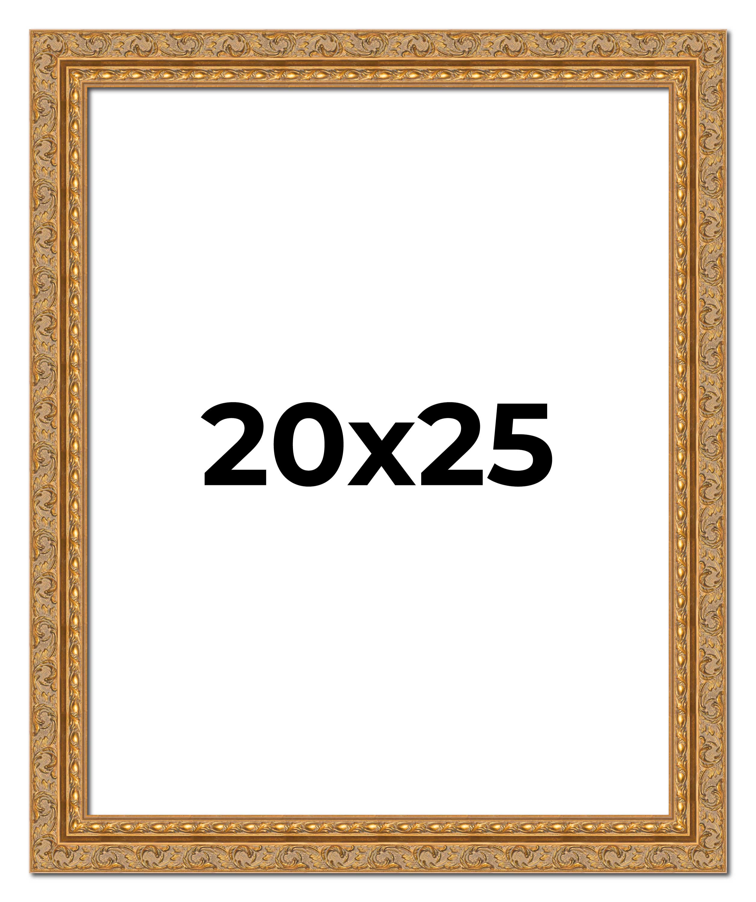 20×25 Frame Gold Ornate Solid Wood Picture Frame | 2 Inch Moulding Width | Firma