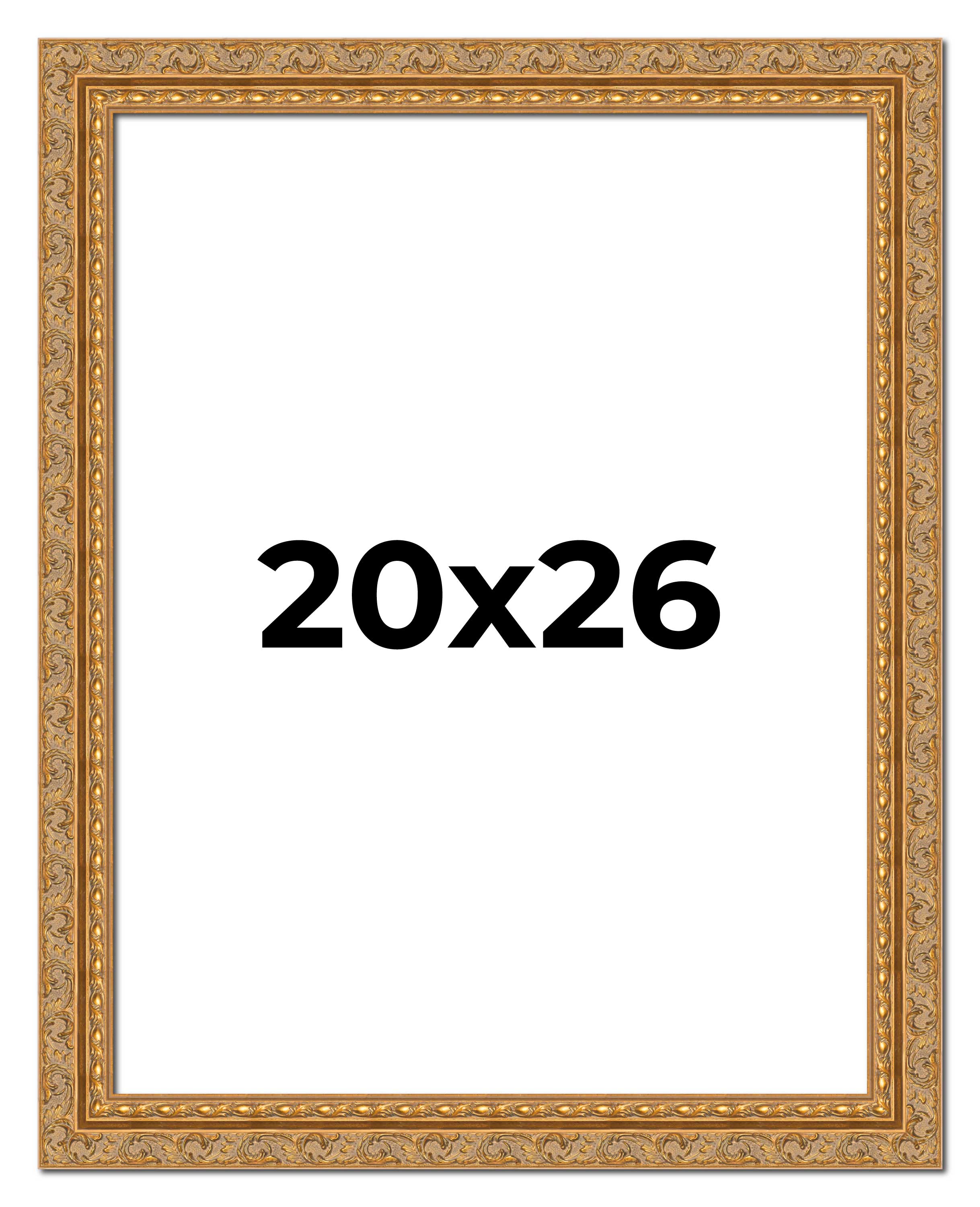 20x26 Frame Gold Ornate Solid Wood Picture Frame | 2 Inch Moulding Width | Firma main product image