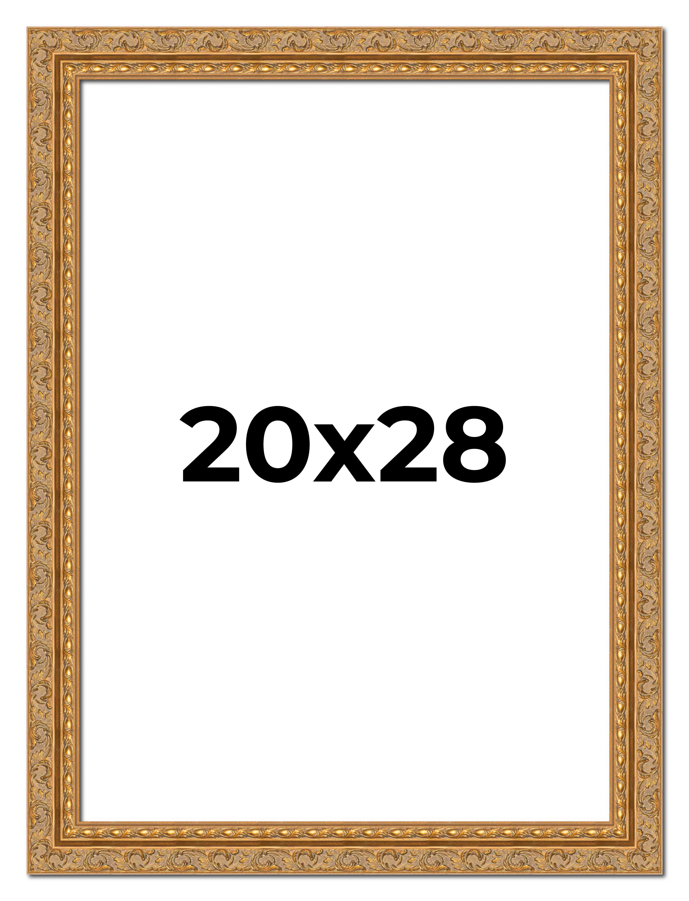 20x28 Frame Gold Ornate Solid Wood Picture Frame | 2 Inch Moulding Width | Firma main product image