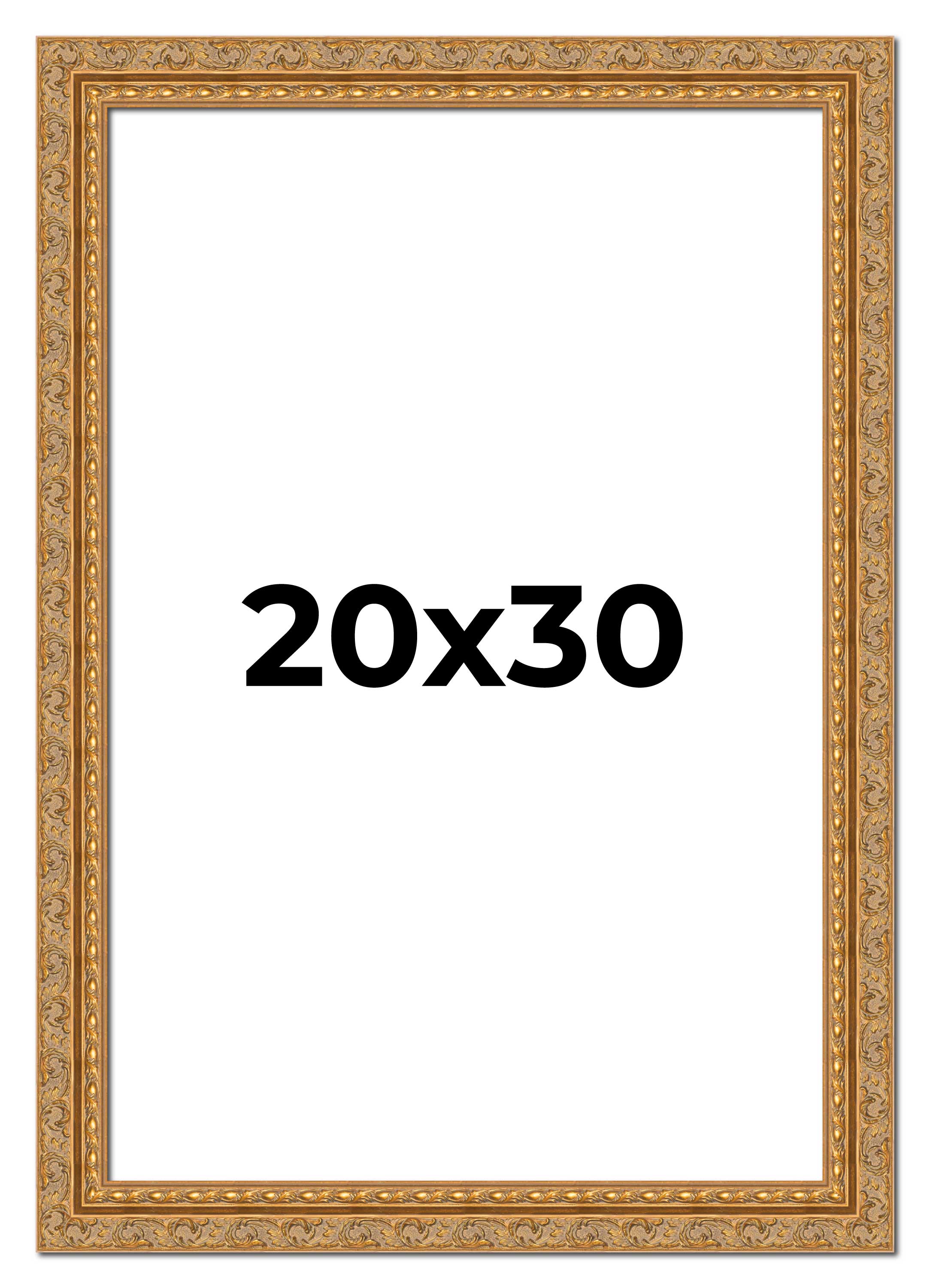 20x30 Frame Gold Ornate Solid Wood Picture Frame | 2 Inch Moulding Width | Firma main product image