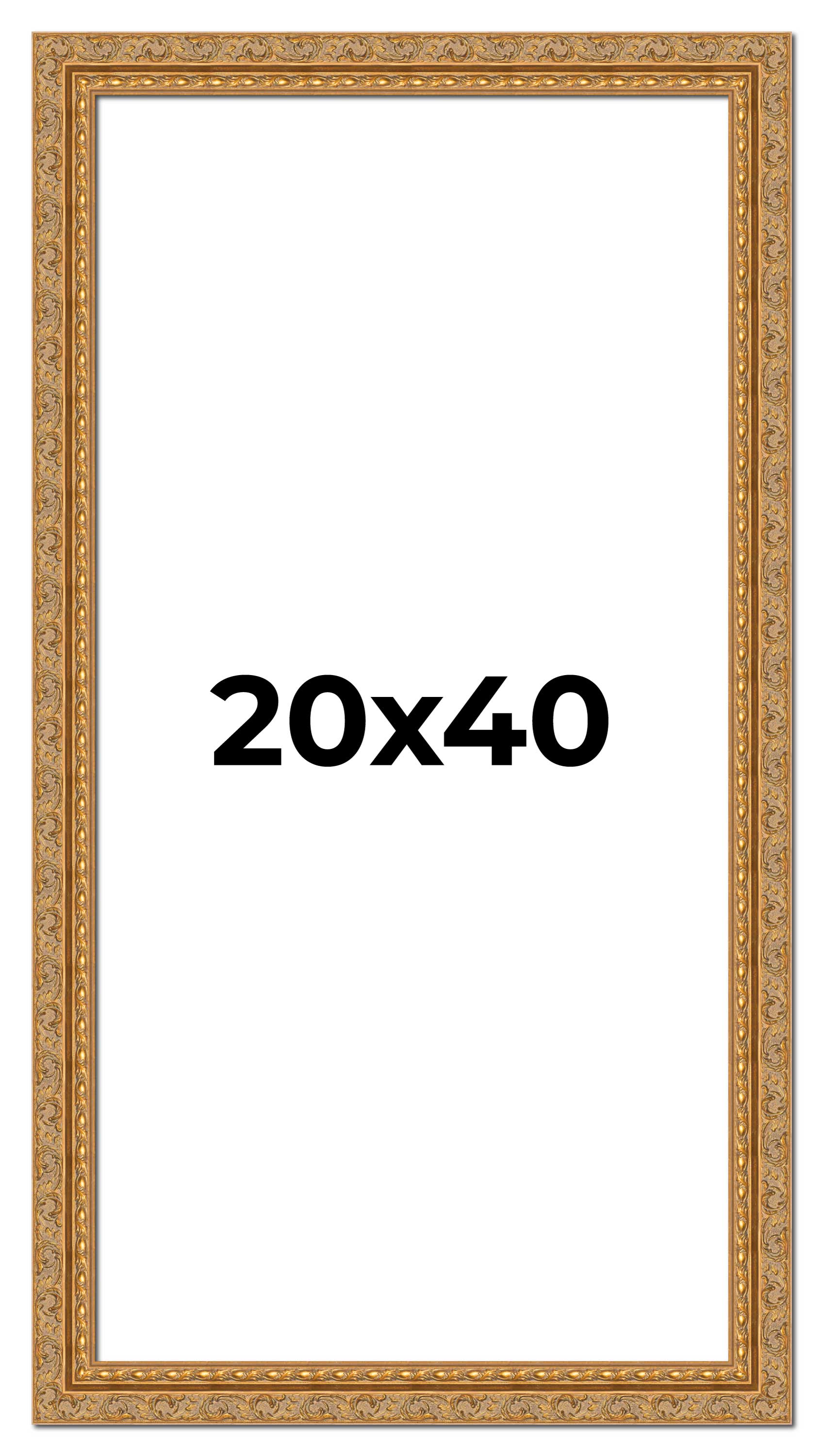 20x40 Frame Gold Ornate Solid Wood Picture Frame | 2 Inch Moulding Width | Firma main product image