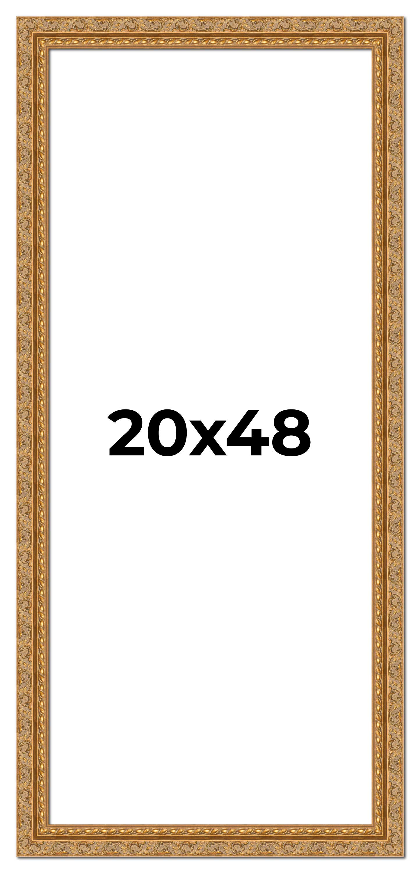 20x48 Frame Gold Ornate Solid Wood Picture Frame | 2 Inch Moulding Width | Firma main product image