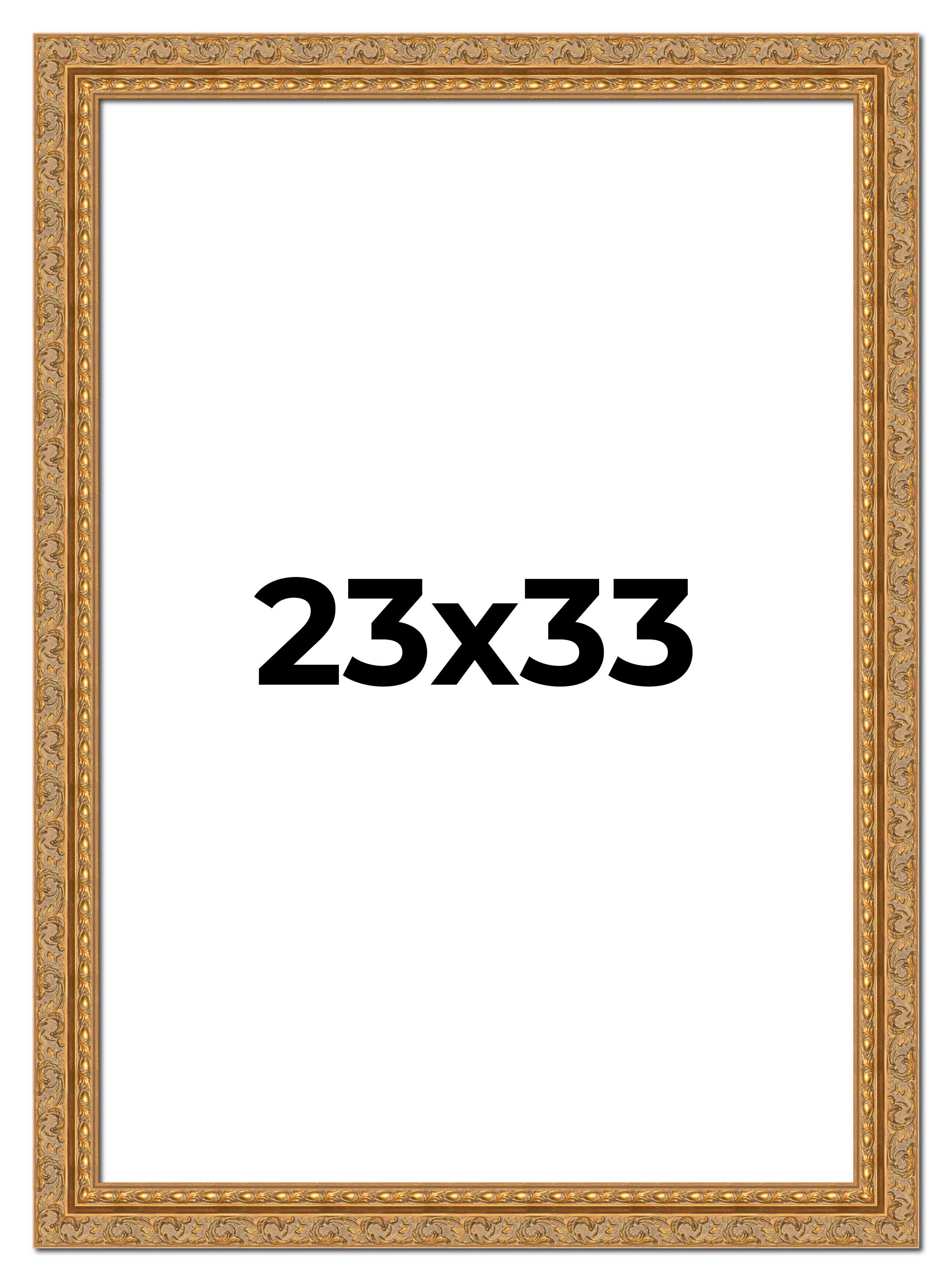 23x33 Frame Gold Ornate Solid Wood Picture Frame | 2 Inch Moulding Width | Firma main product image