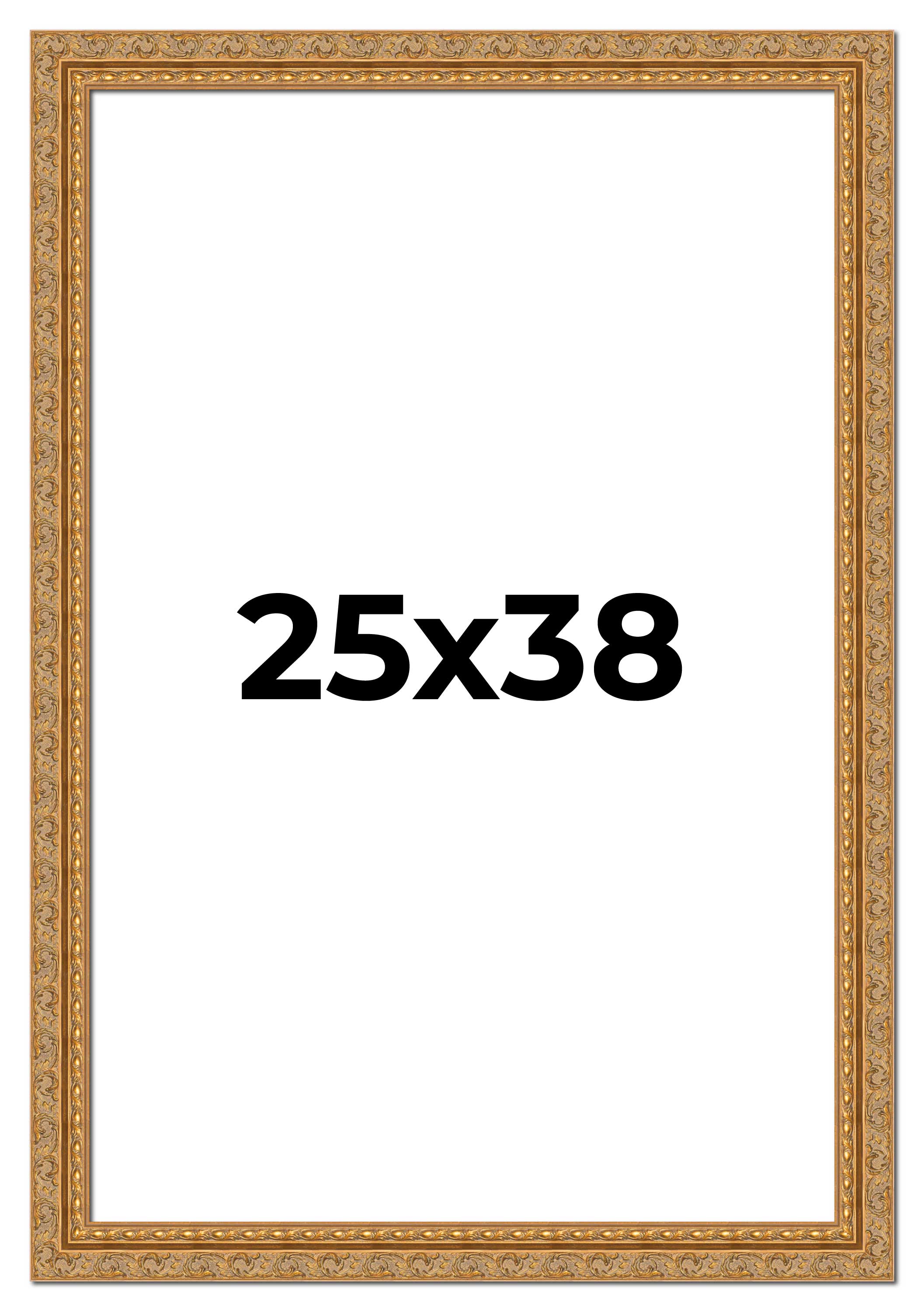 25×38 Frame Gold Ornate Solid Wood Picture Frame | 2 Inch Moulding Width | Firma