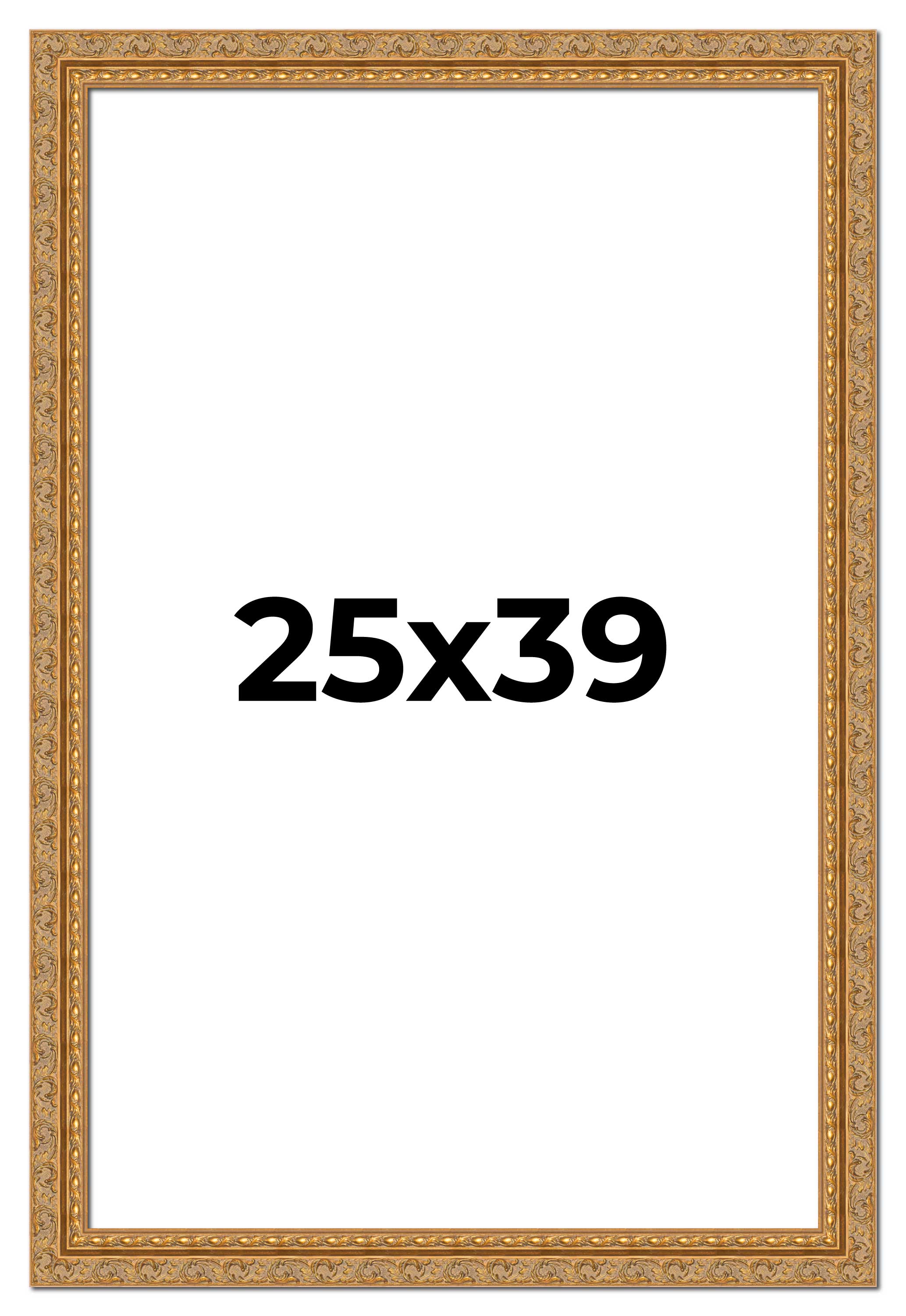 25×39 Frame Gold Ornate Solid Wood Picture Frame | 2 Inch Moulding Width | Firma