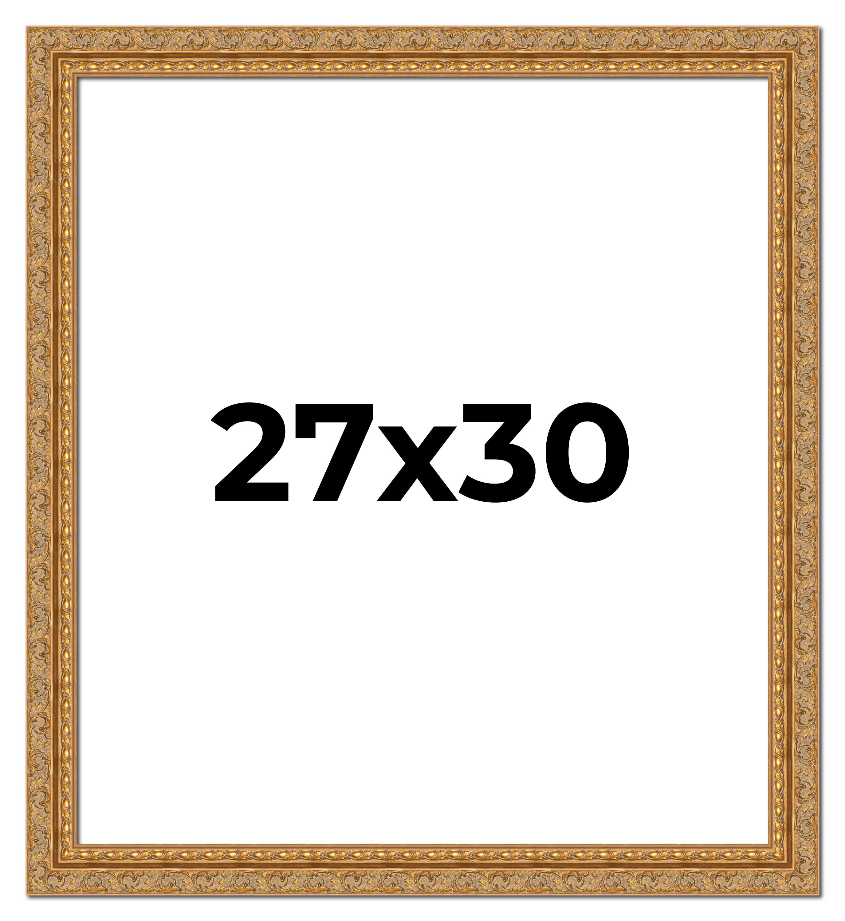 27x30 Frame Gold Ornate Solid Wood Picture Frame | 2 Inch Moulding Width | Firma main product image