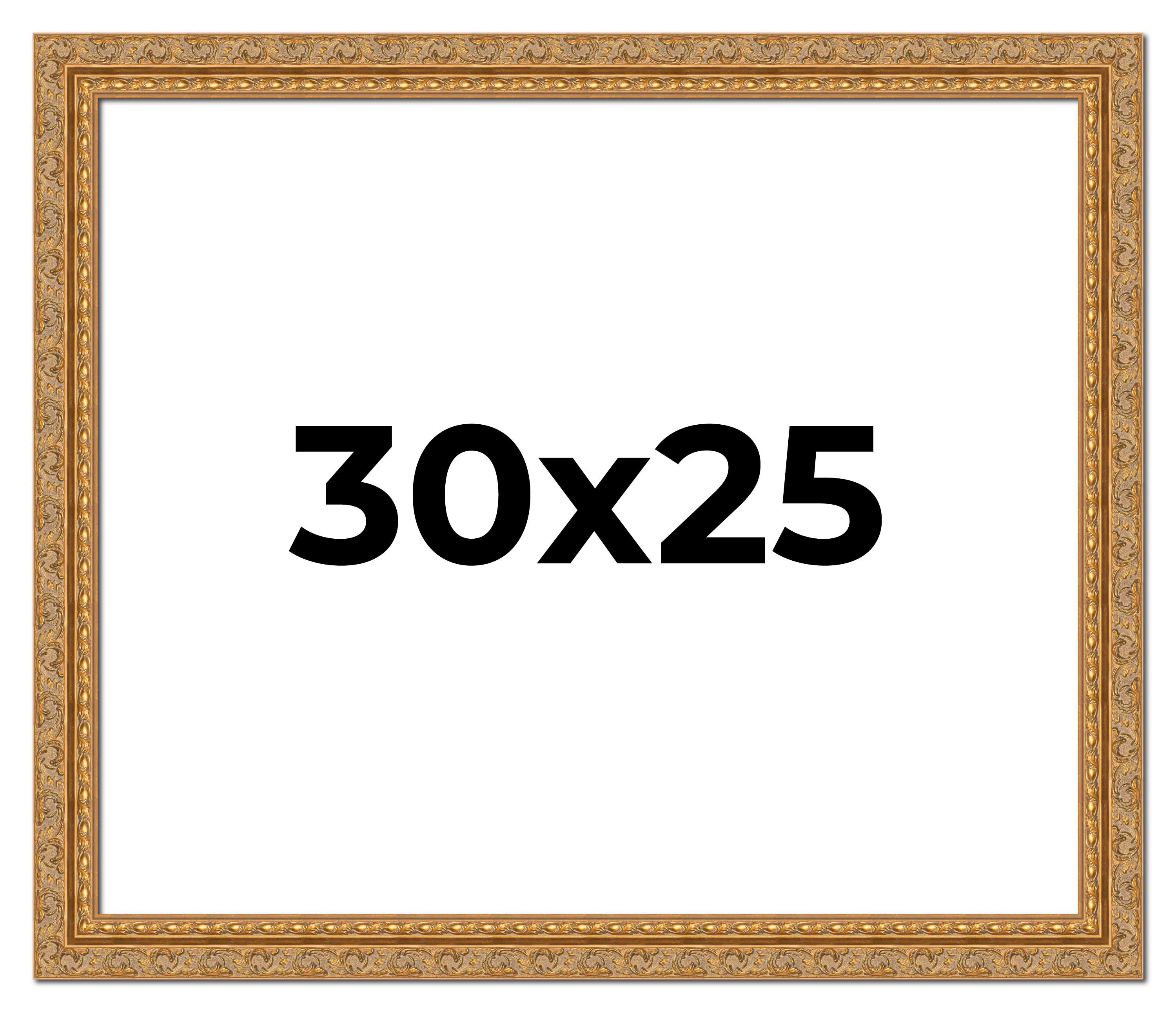 30×25 Frame Gold Ornate Solid Wood Picture Frame | 2 Inch Moulding Width | Firma