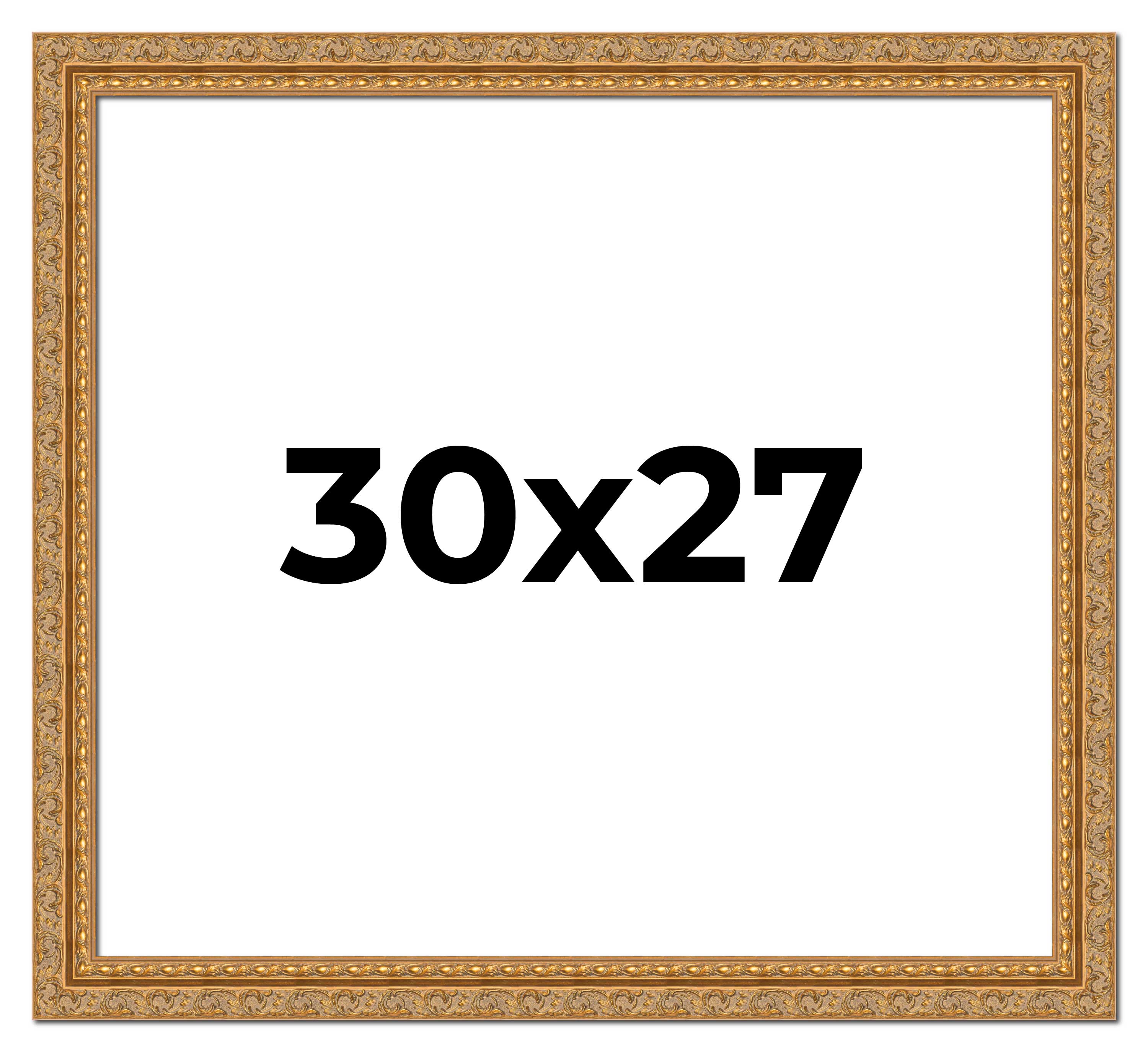 30x27 Frame Gold Ornate Solid Wood Picture Frame | 2 Inch Moulding Width | Firma main product image
