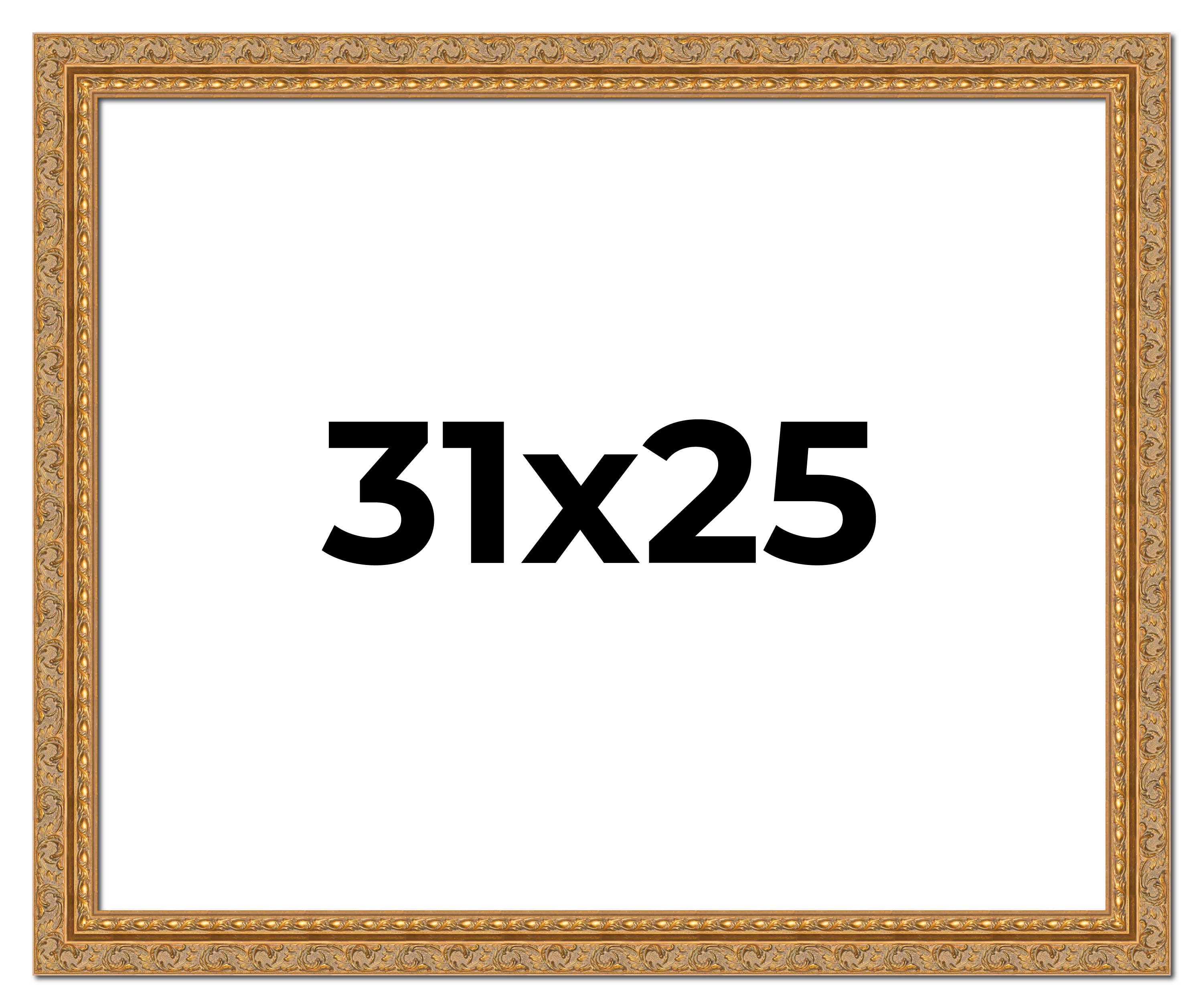 31x25 Frame Gold Ornate Solid Wood Picture Frame | 2 Inch Moulding Width | Firma main product image