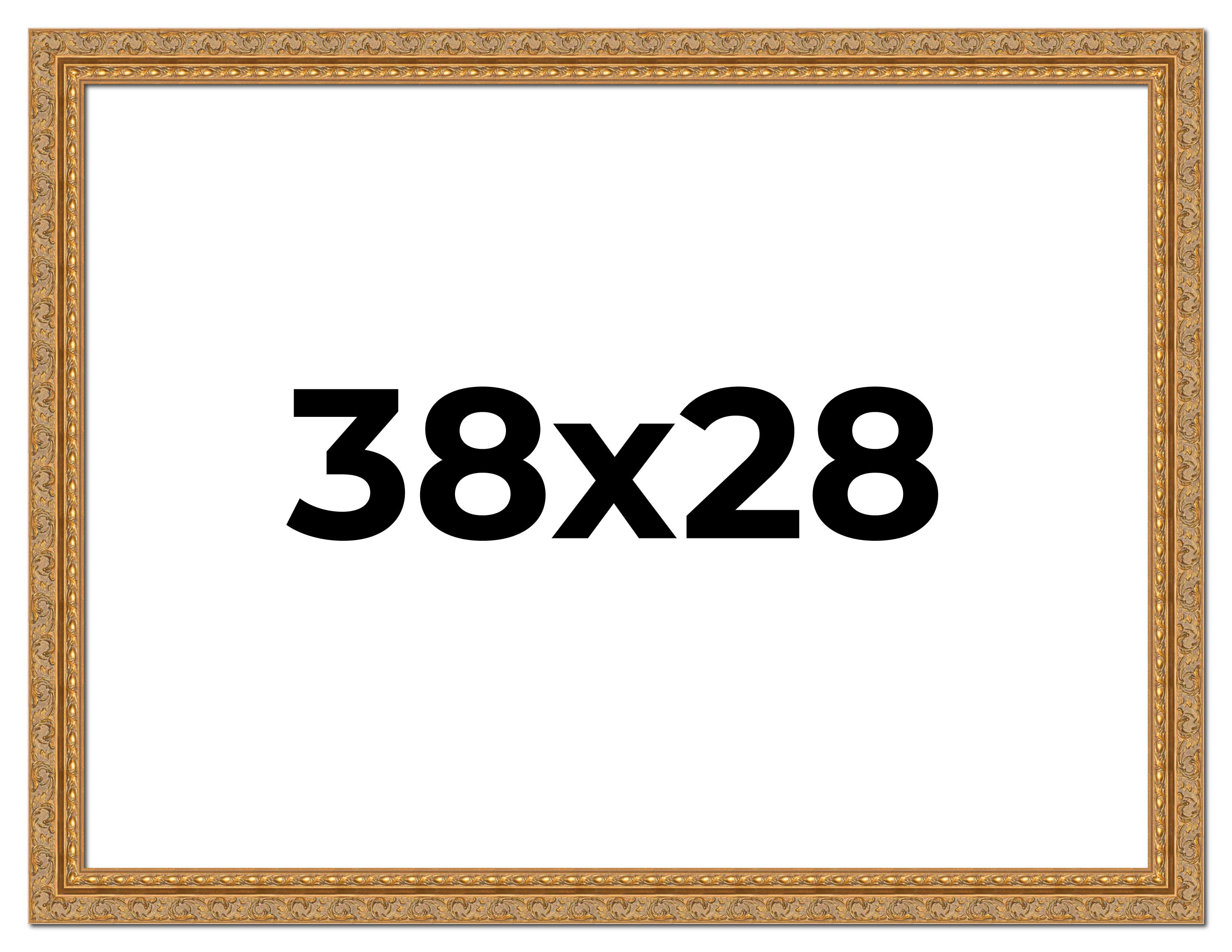 38x28 Frame Gold Ornate Solid Wood Picture Frame | 2 Inch Moulding Width | Firma main product image