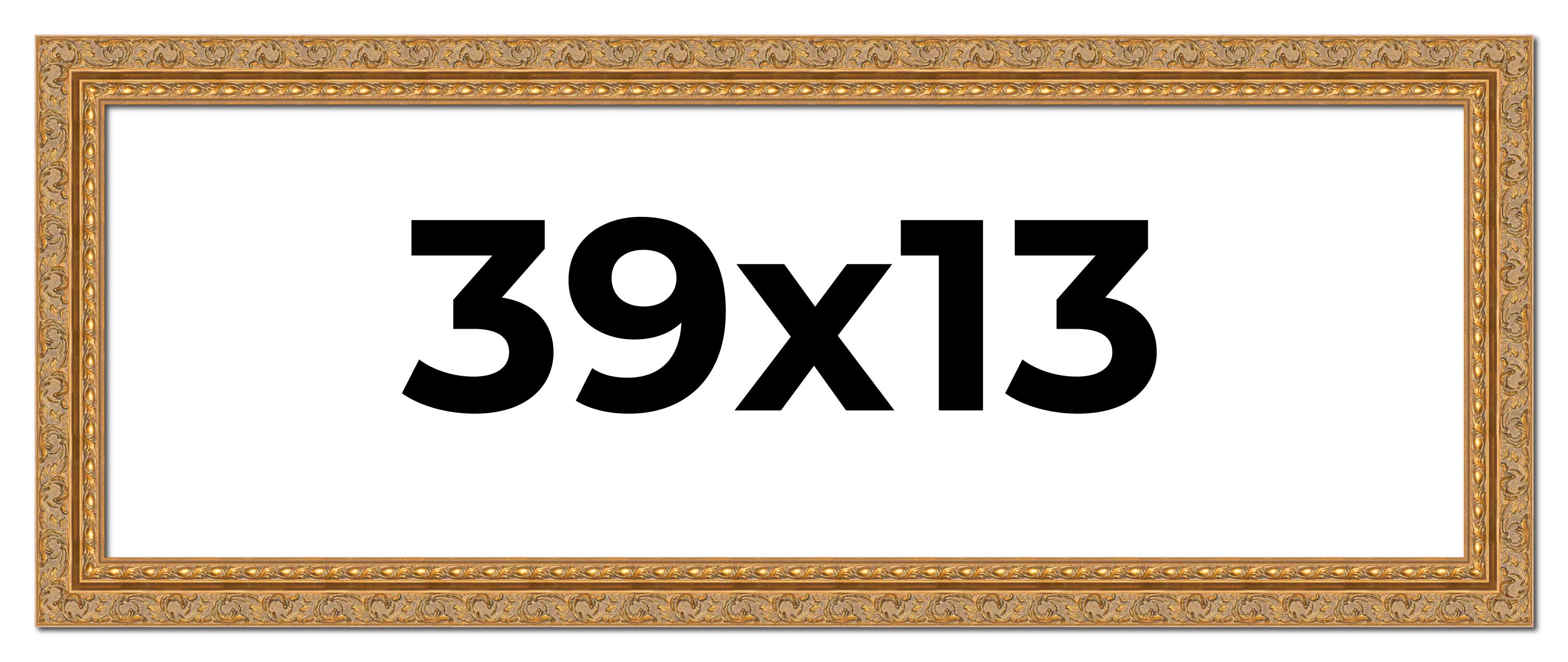39x13 Frame Gold Ornate Solid Wood Picture Frame | 2 Inch Moulding Width | Firma main product image