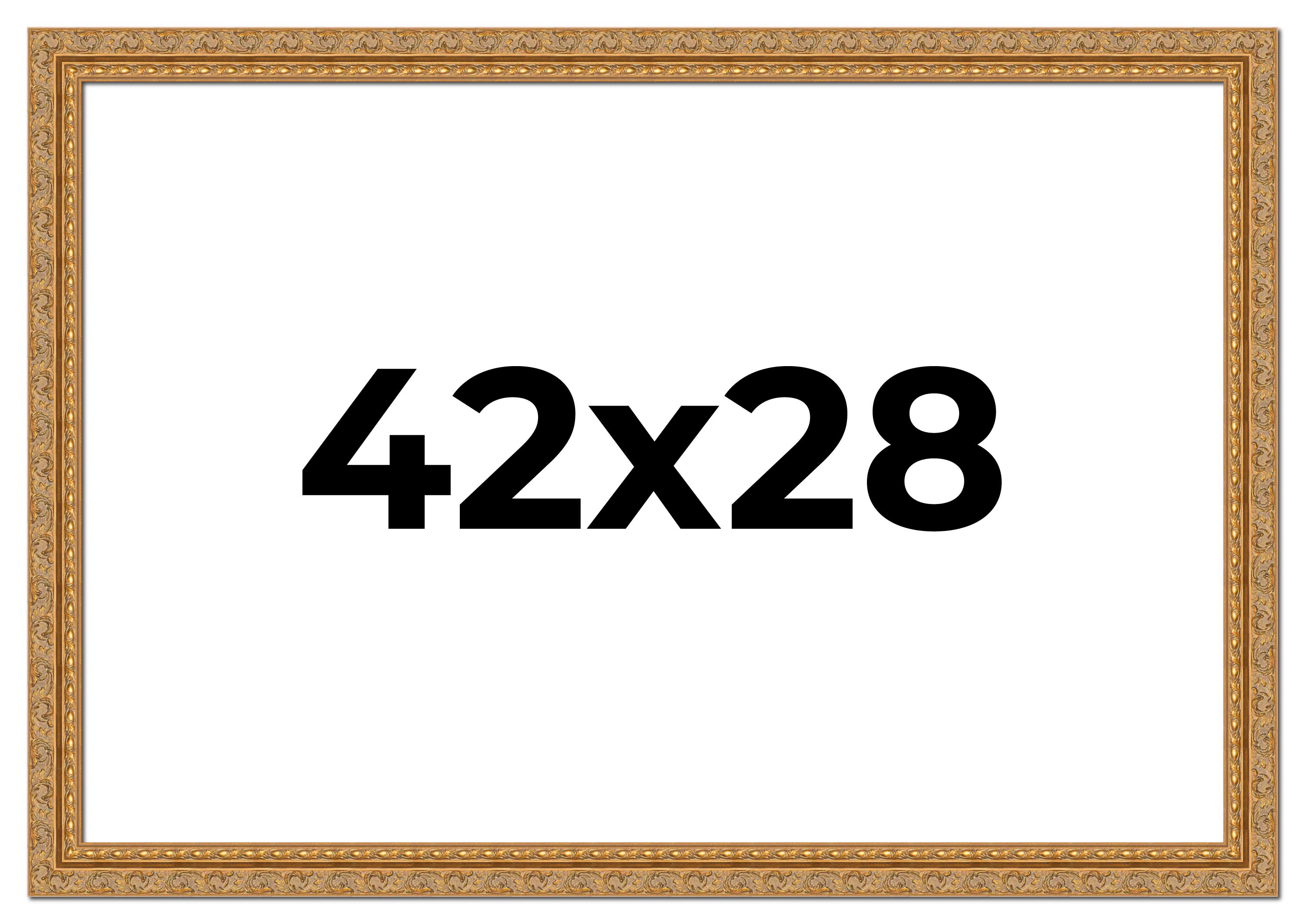 42x28 Frame Gold Ornate Solid Wood Picture Frame | 2 Inch Moulding Width | Firma main product image