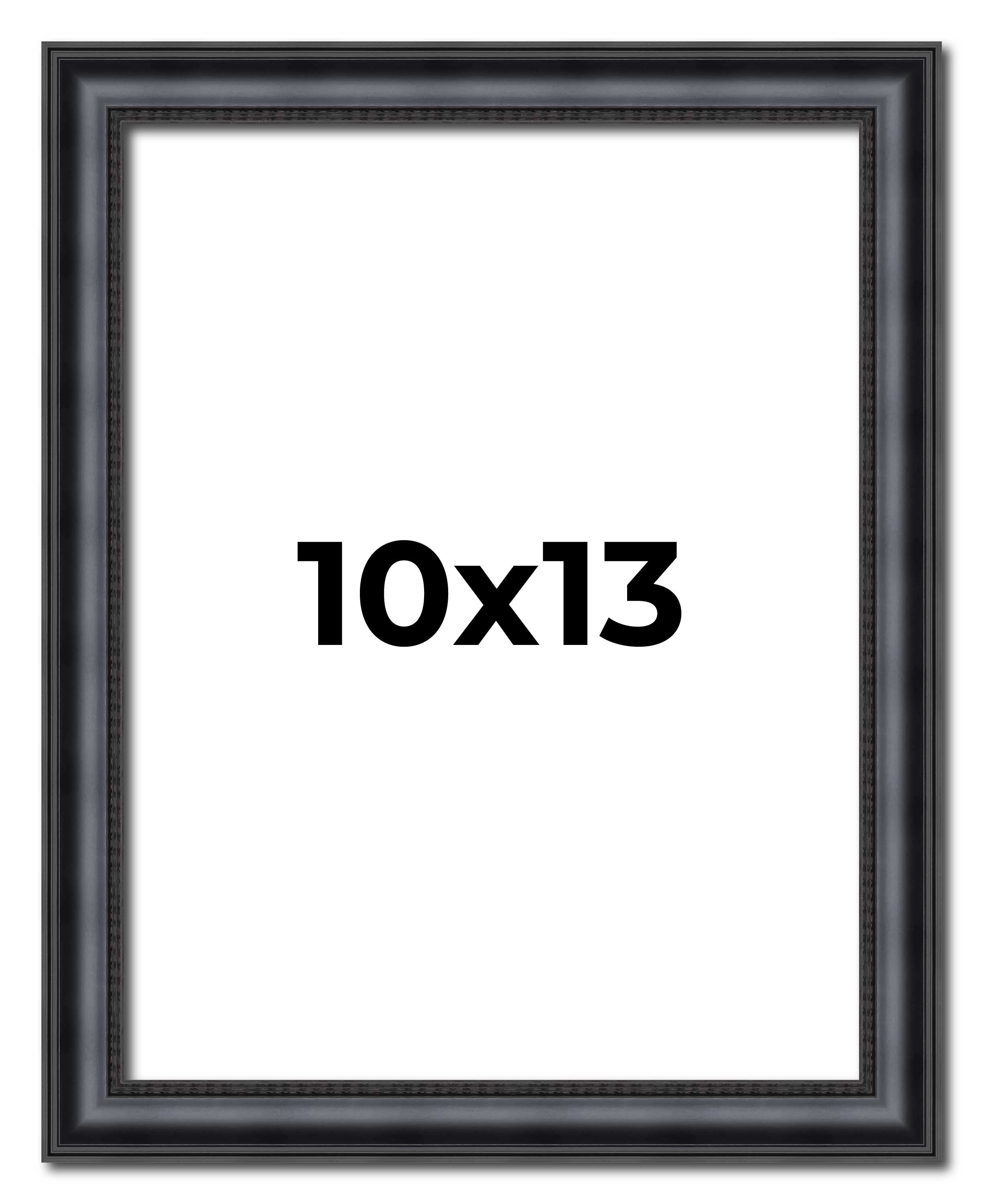 10x13 Frame Black Real Wood Picture Frame Width 1.25 inches | Interior Frame Dep main product image