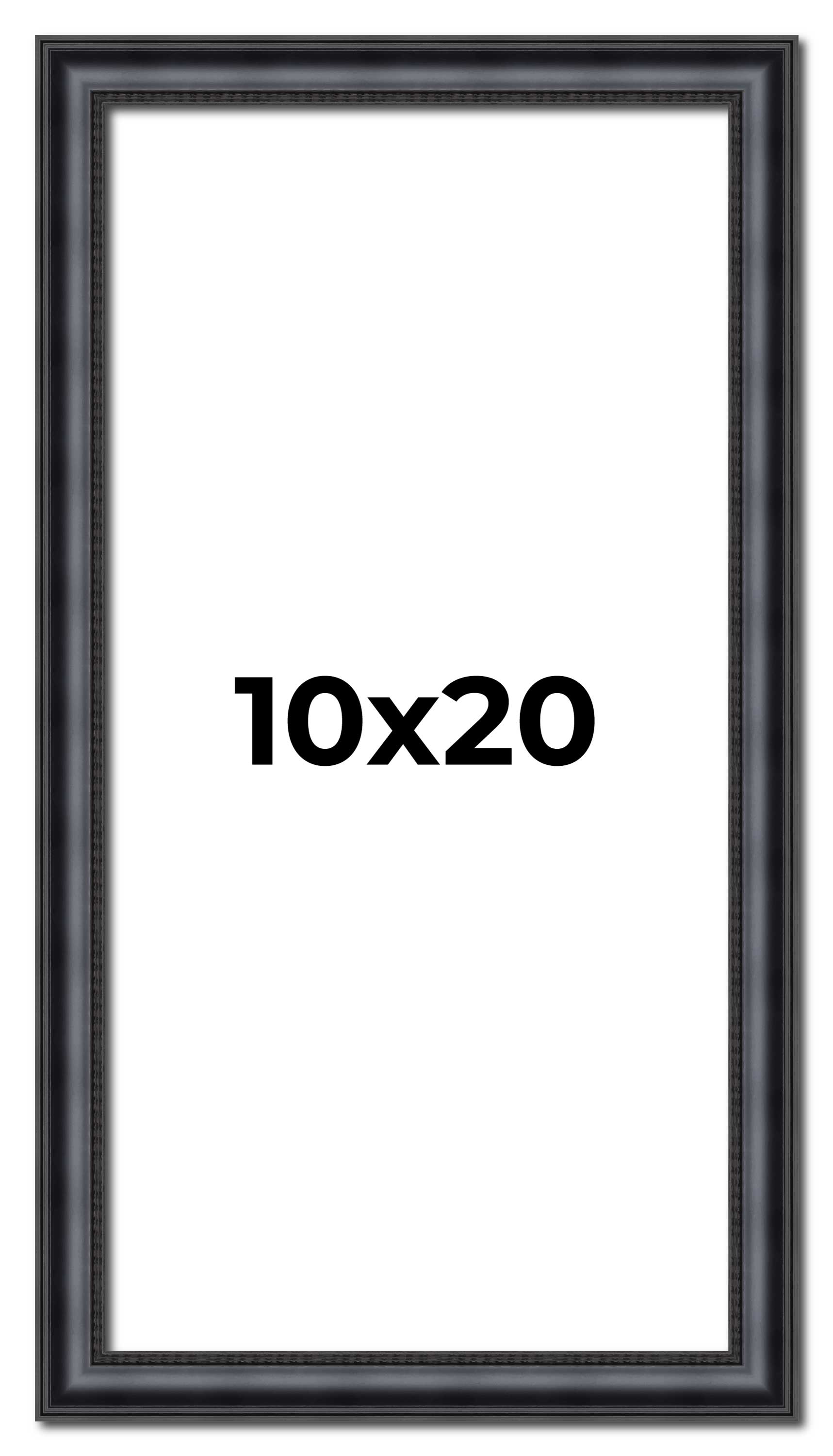 10x20 Frame Black Real Wood Picture Frame Width 1.25 inches | Interior Frame Dep - Bild 1 von 9