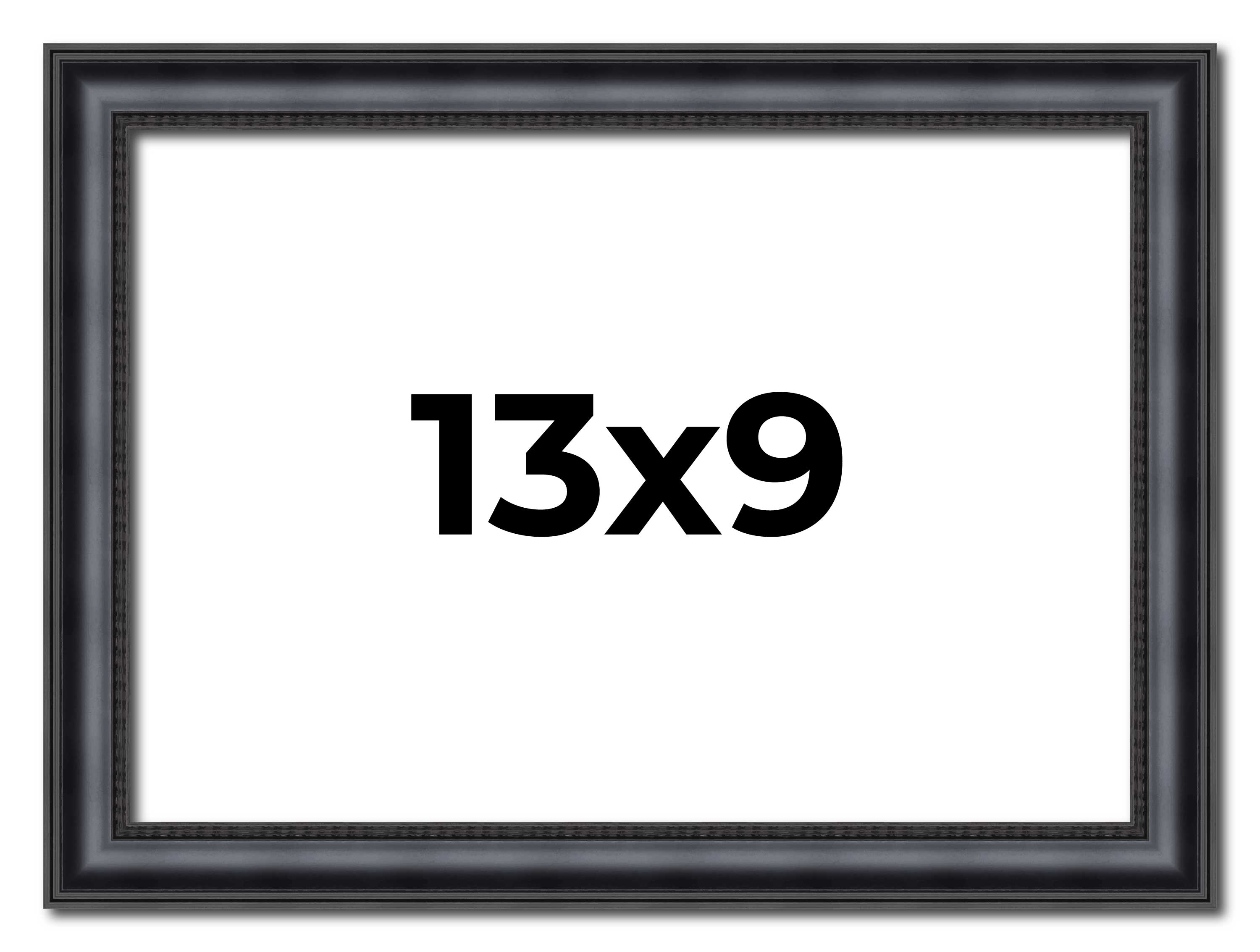 13x9 Frame Black Real Wood Picture Frame Width 1.25 inches | Interior Frame Dept main product image