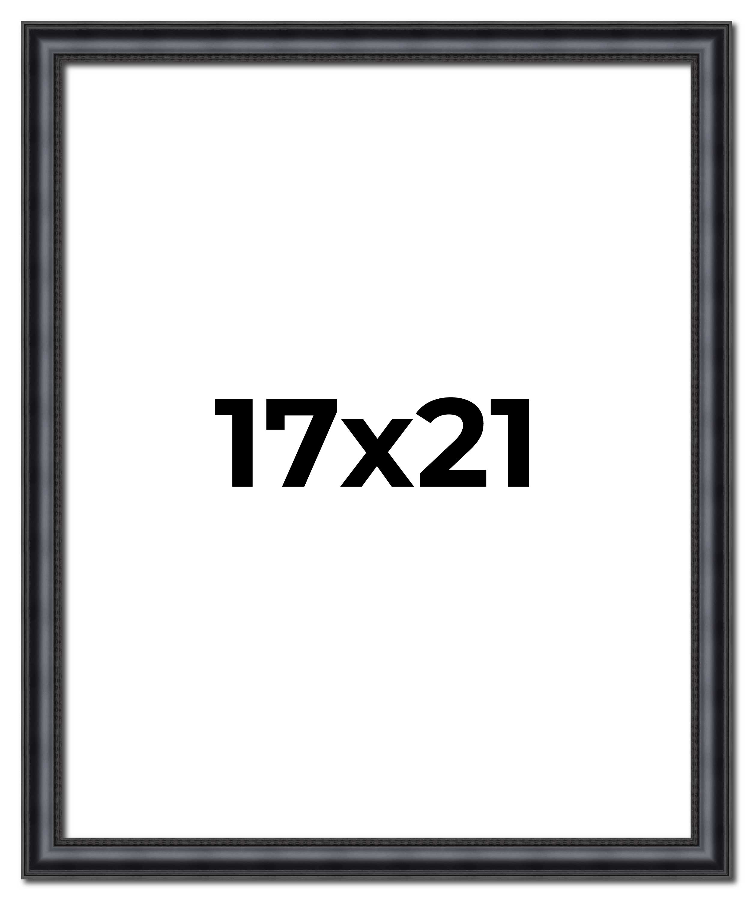 17x21 Frame Black Real Wood Picture Frame Width 1.25 inches | Interior Frame Dep main product image