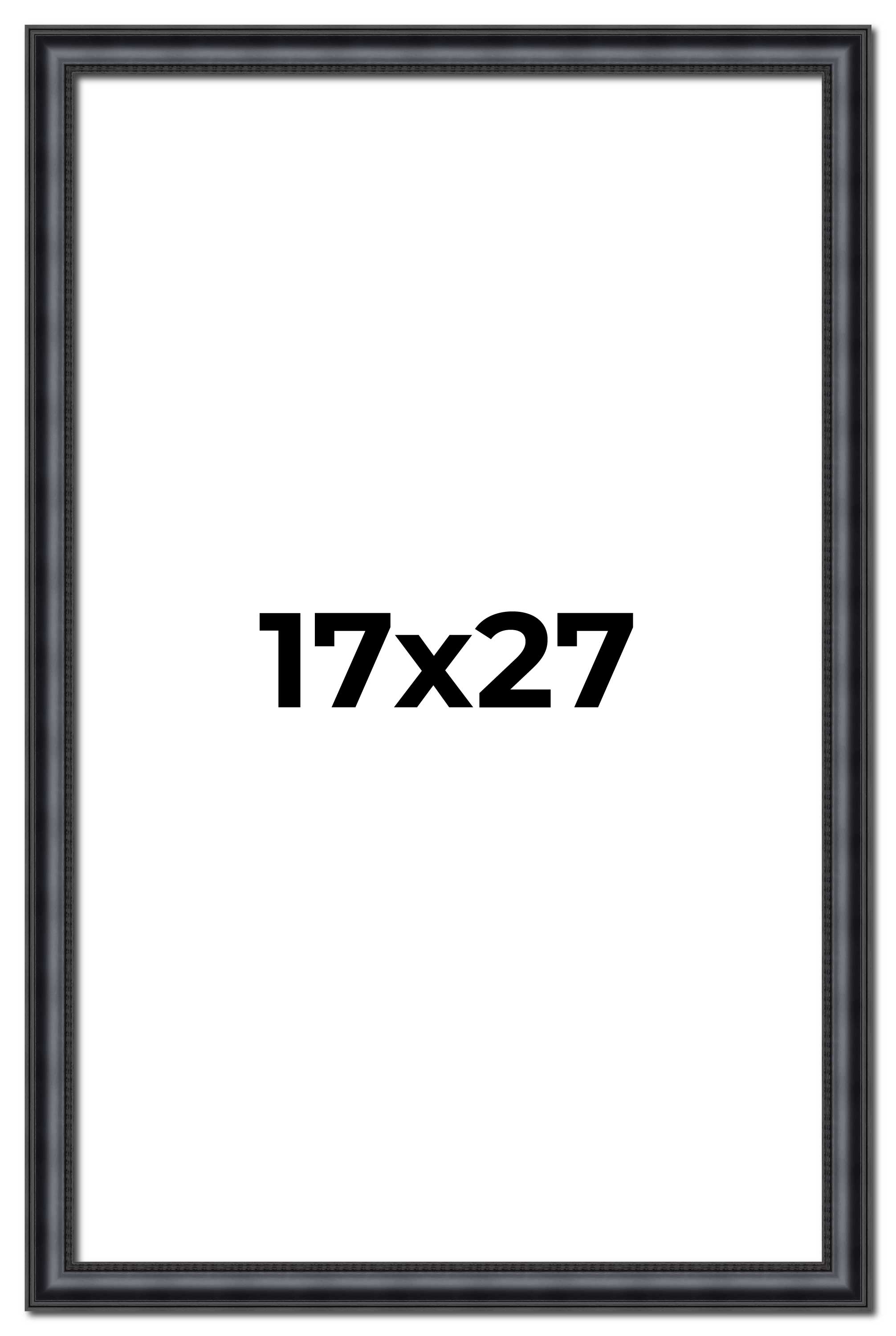 17x27 Frame Black Real Wood Picture Frame Width 1.25 inches | Interior Frame Dep main product image