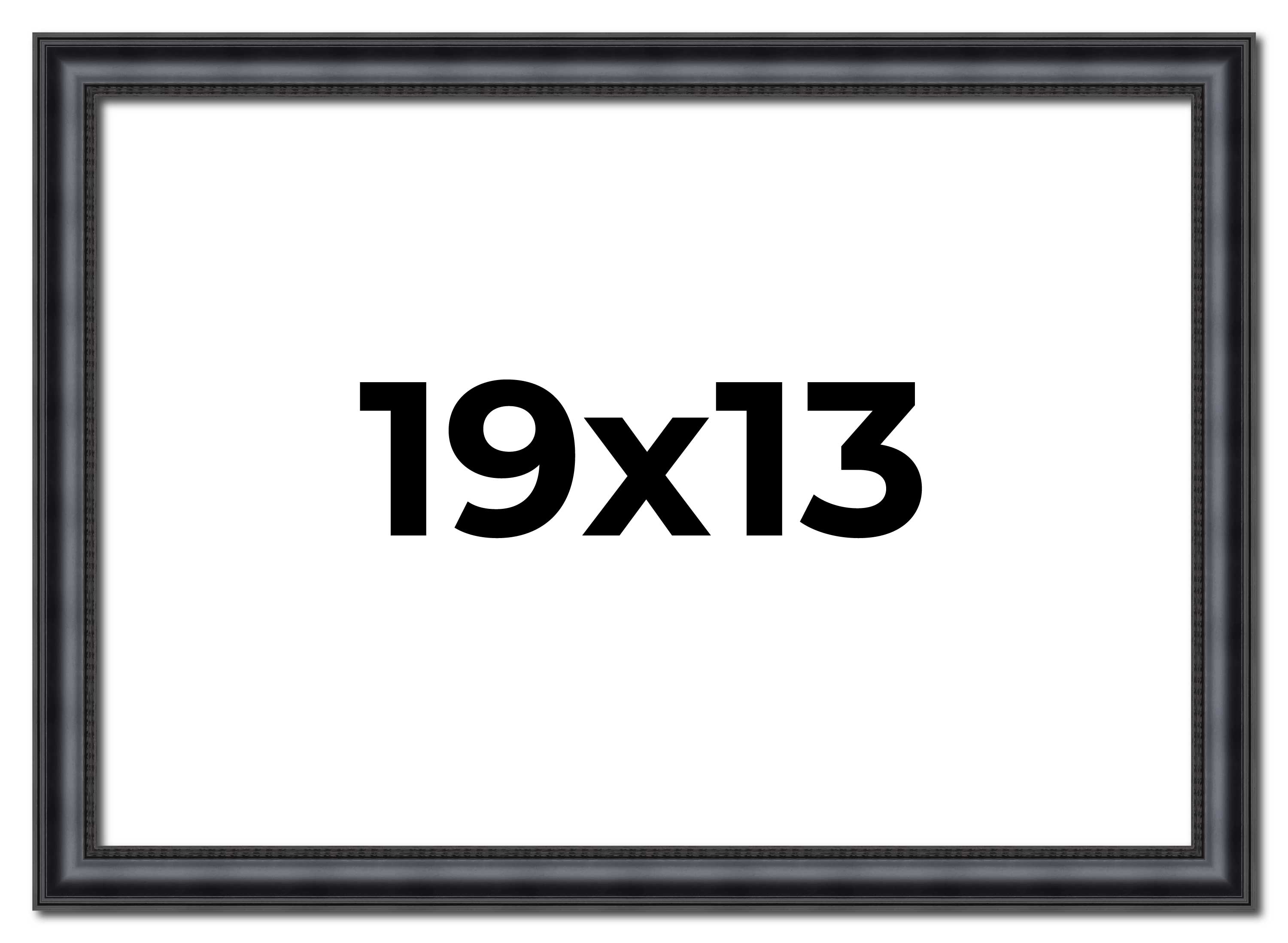 19x13 Frame Black Real Wood Picture Frame Width 1.25 inches | Interior Frame Dep main product image
