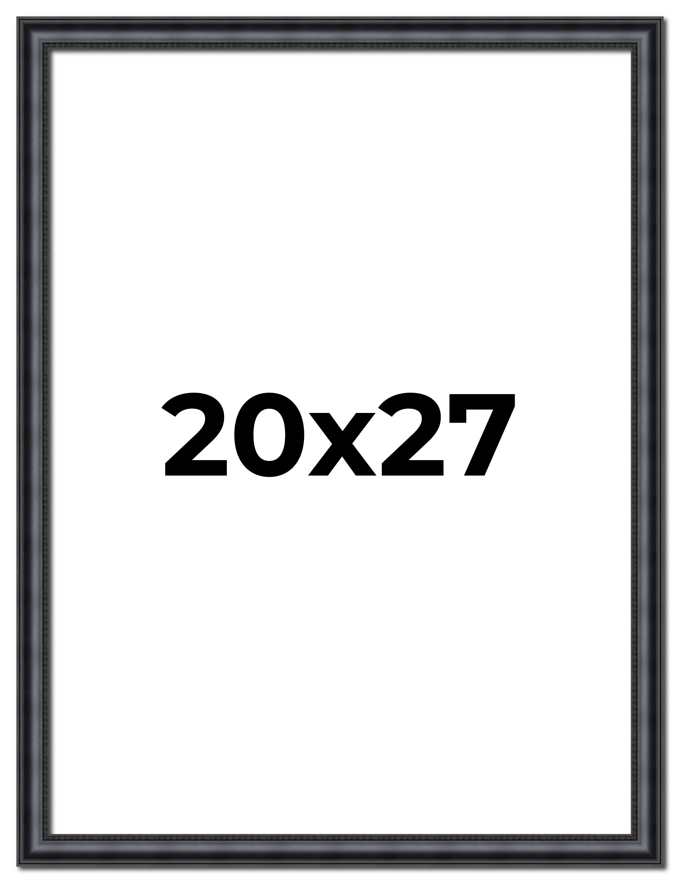 20x27 Frame Black Real Wood Picture Frame Width 1.25 inches | Interior Frame Dep main product image