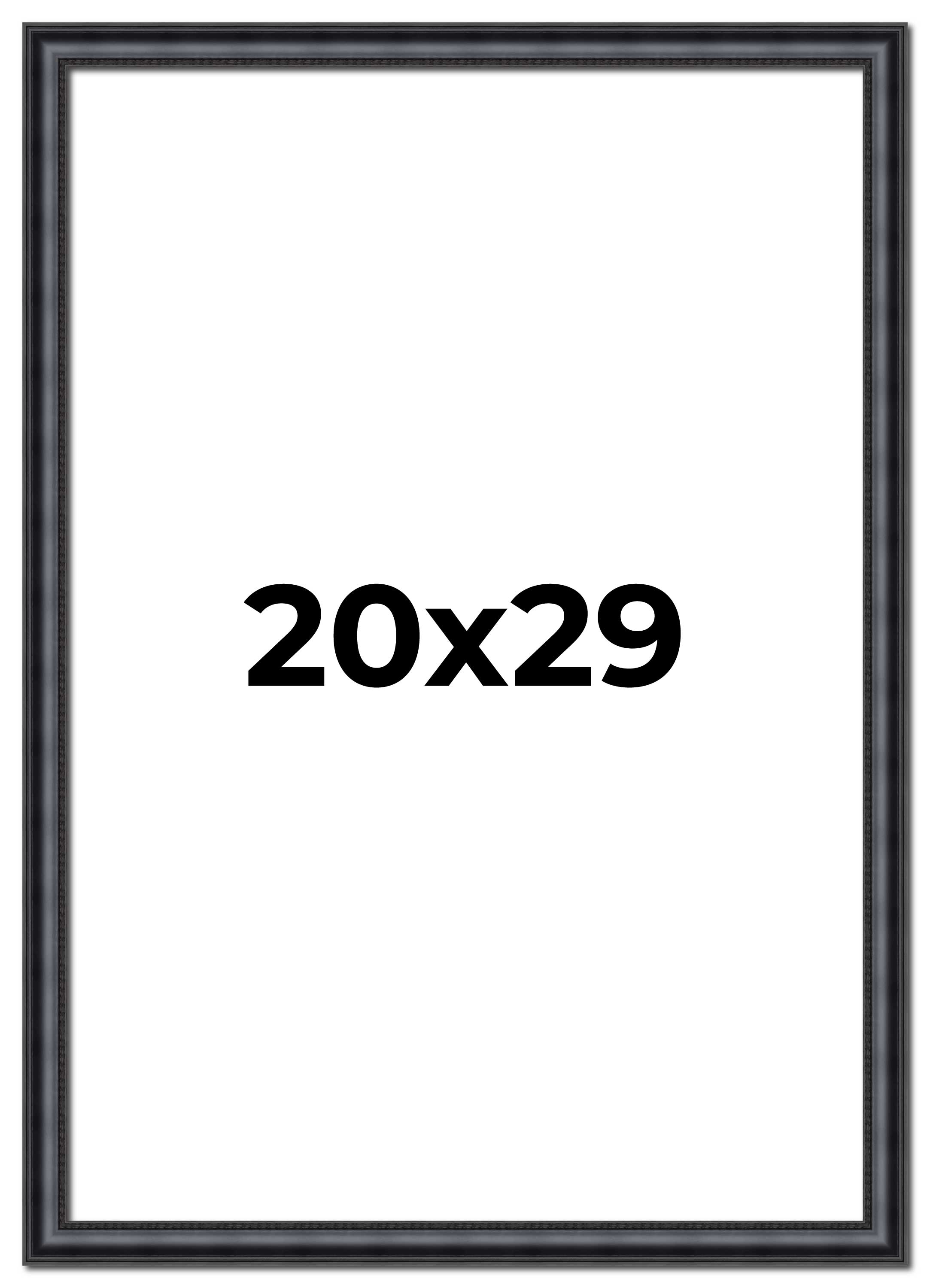 20x29 Frame Black Real Wood Picture Frame Width 1.25 inches | Interior Frame Dep main product image