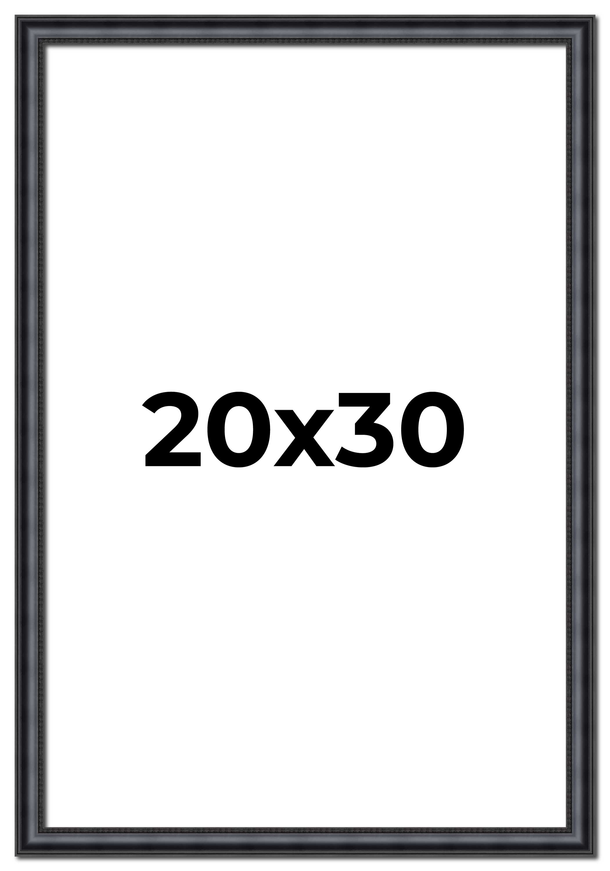 20x30 Frame Black Real Wood Picture Frame Width 1.25 inches | Interior Frame Dep main product image