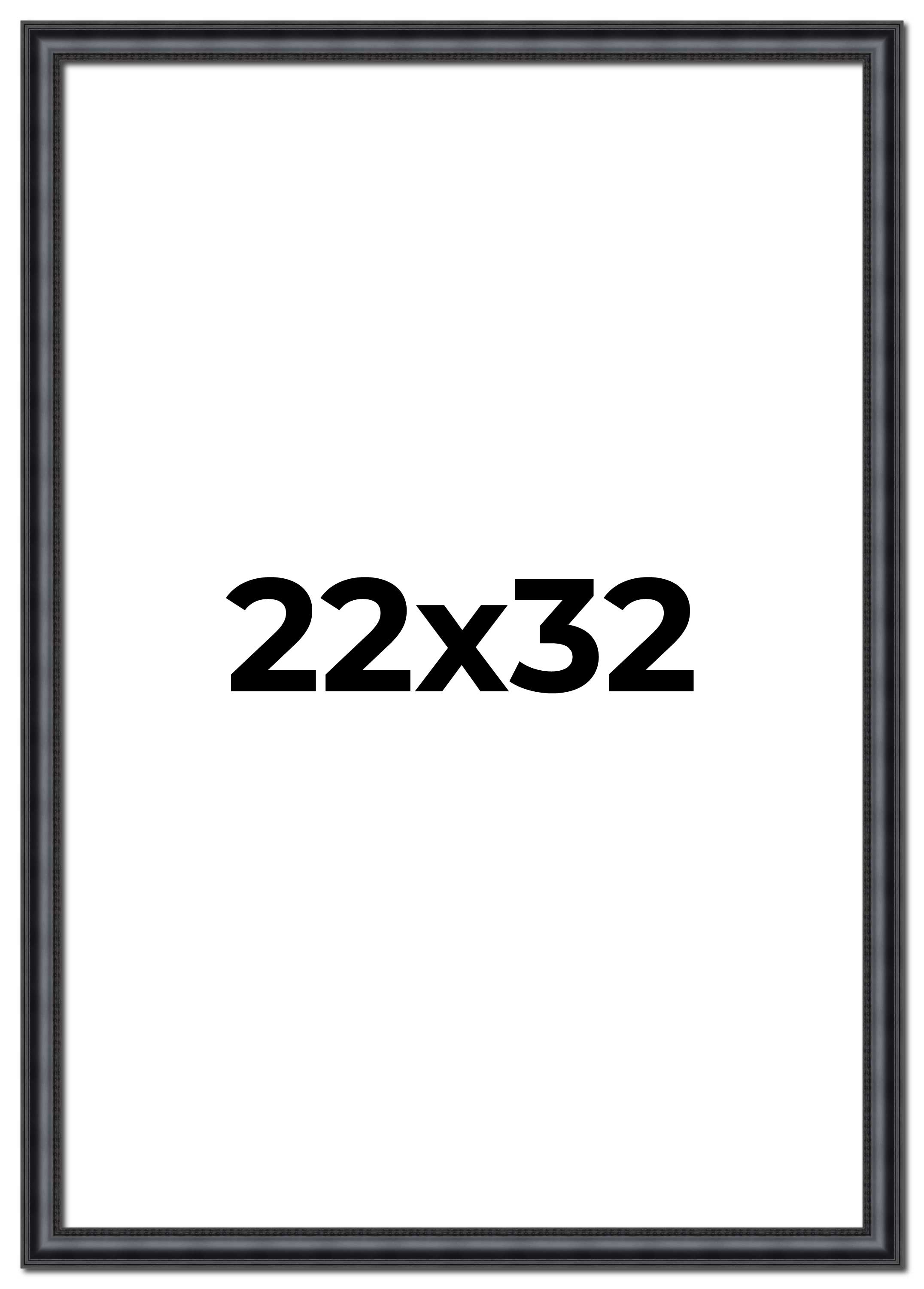 22x32 Frame Black Real Wood Picture Frame Width 1.25 inches | Interior ...