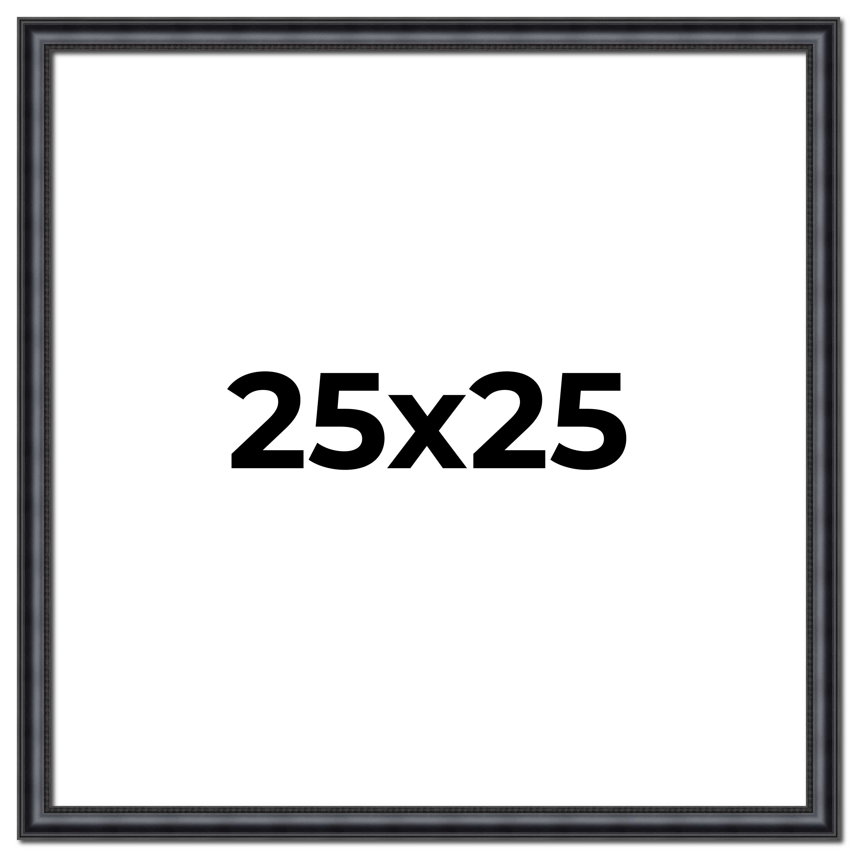 25x25 Frame Black Real Wood Picture Frame Width 1.25 inches | Interior ...