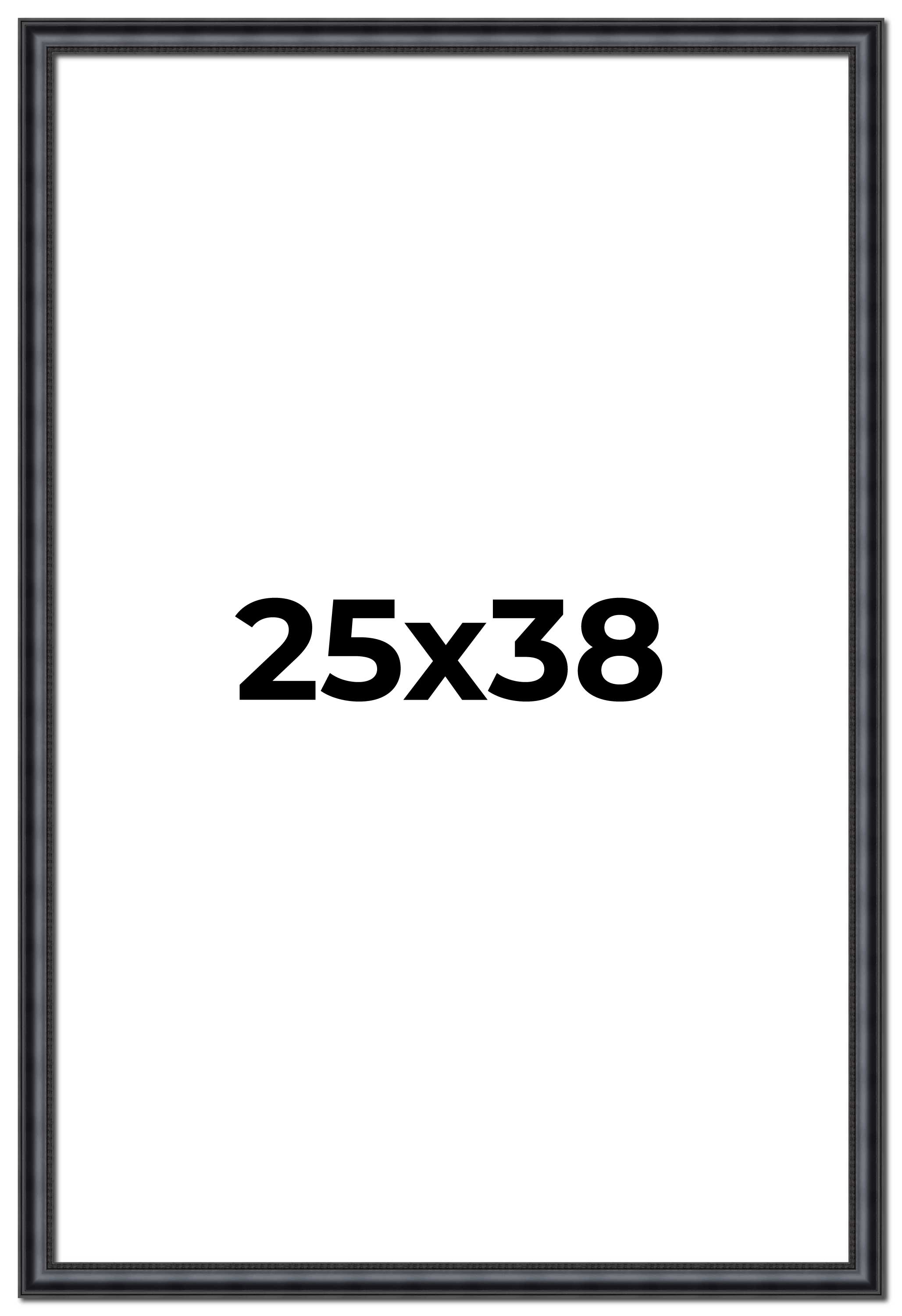 25x38 Frame Black Real Wood Picture Frame Width 1.25 inches | Interior Frame Dep main product image