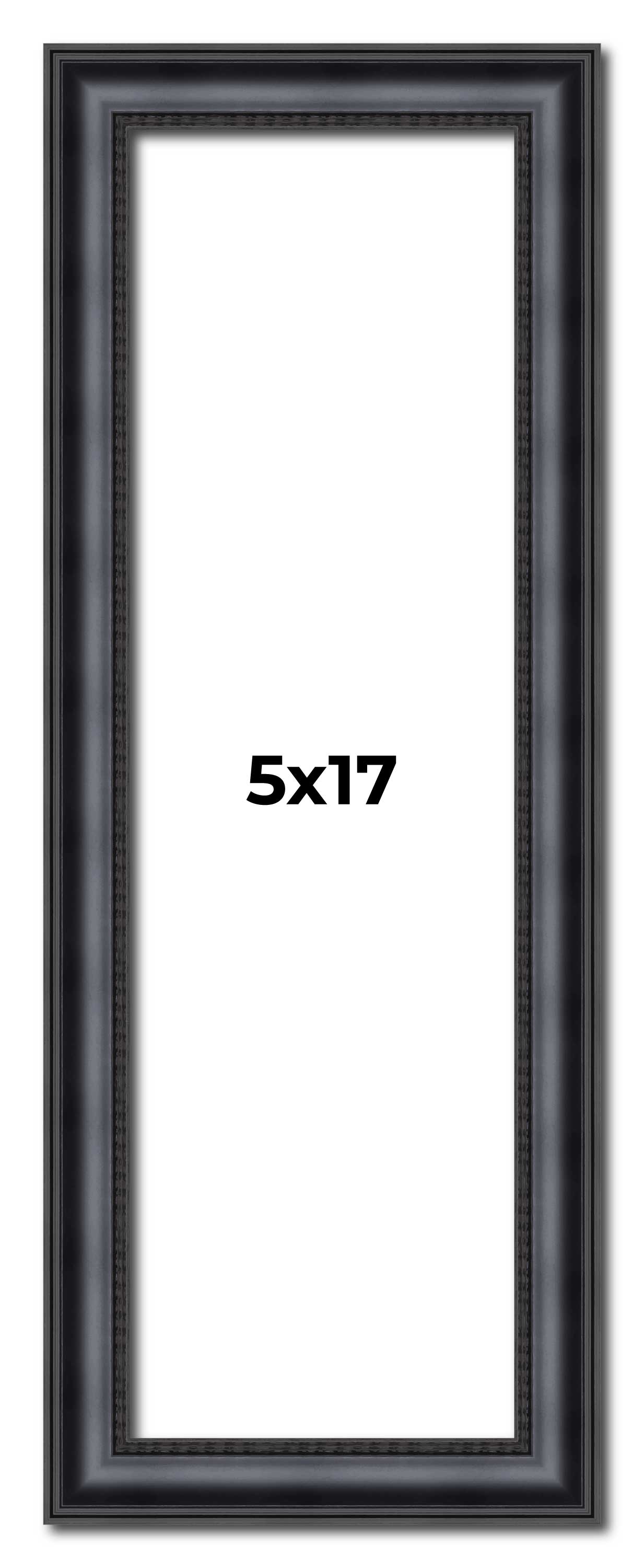 5x17 In Frame Black Real Wood Picture Frame Width 1.25 inches | Interior Frame D main product image