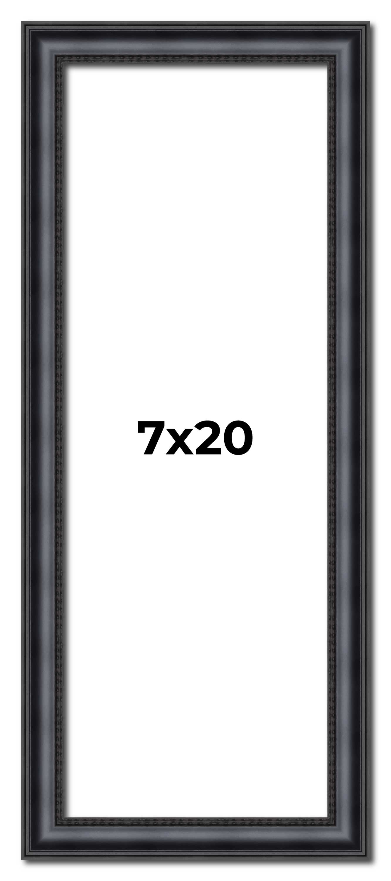 7x20 Frame Black Real Wood Picture Frame Width 1.25 inches