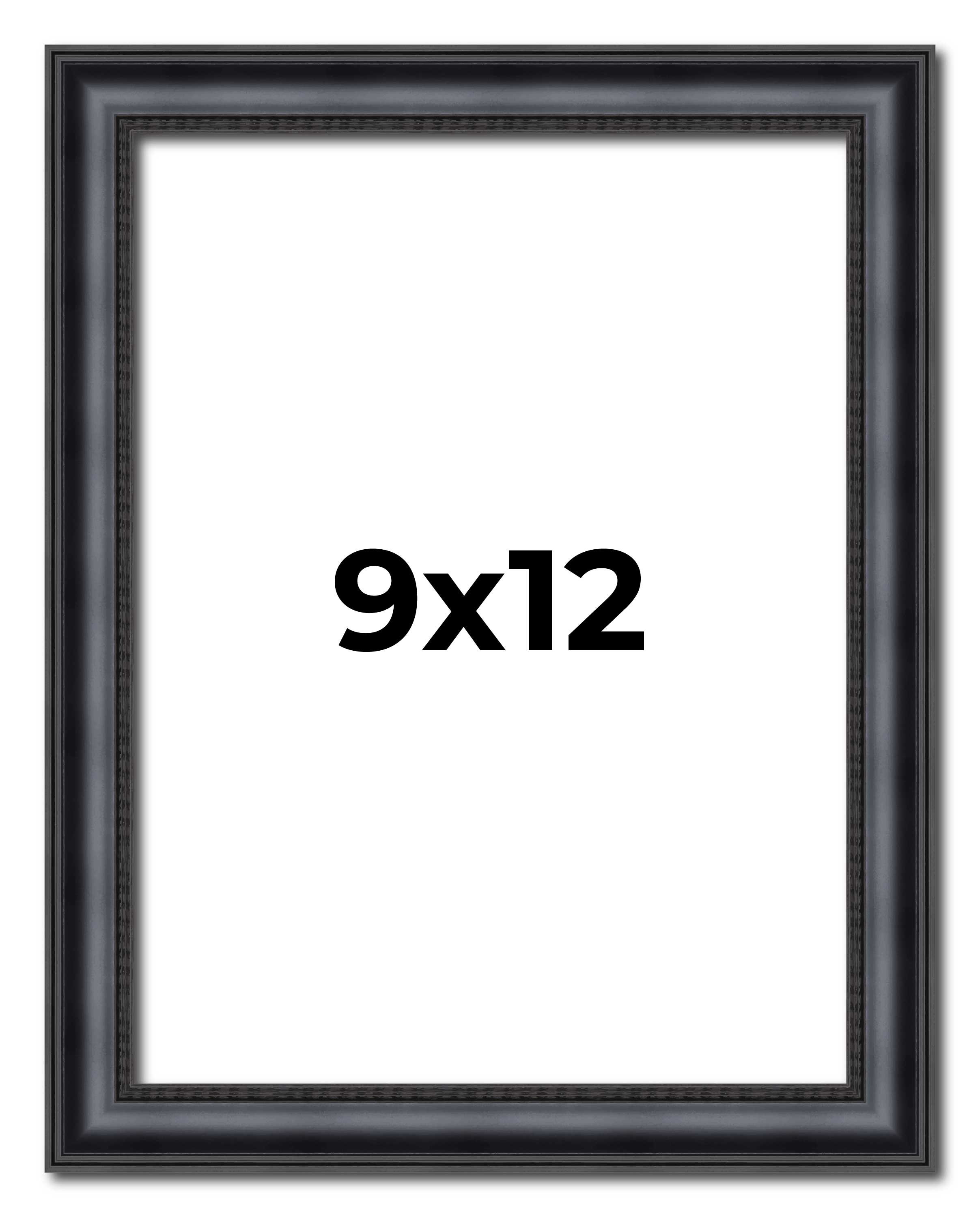 9x12 Frame Black Real Wood Picture Frame Width 1.25 inches | Interior Frame Dept - Bild 1 von 9